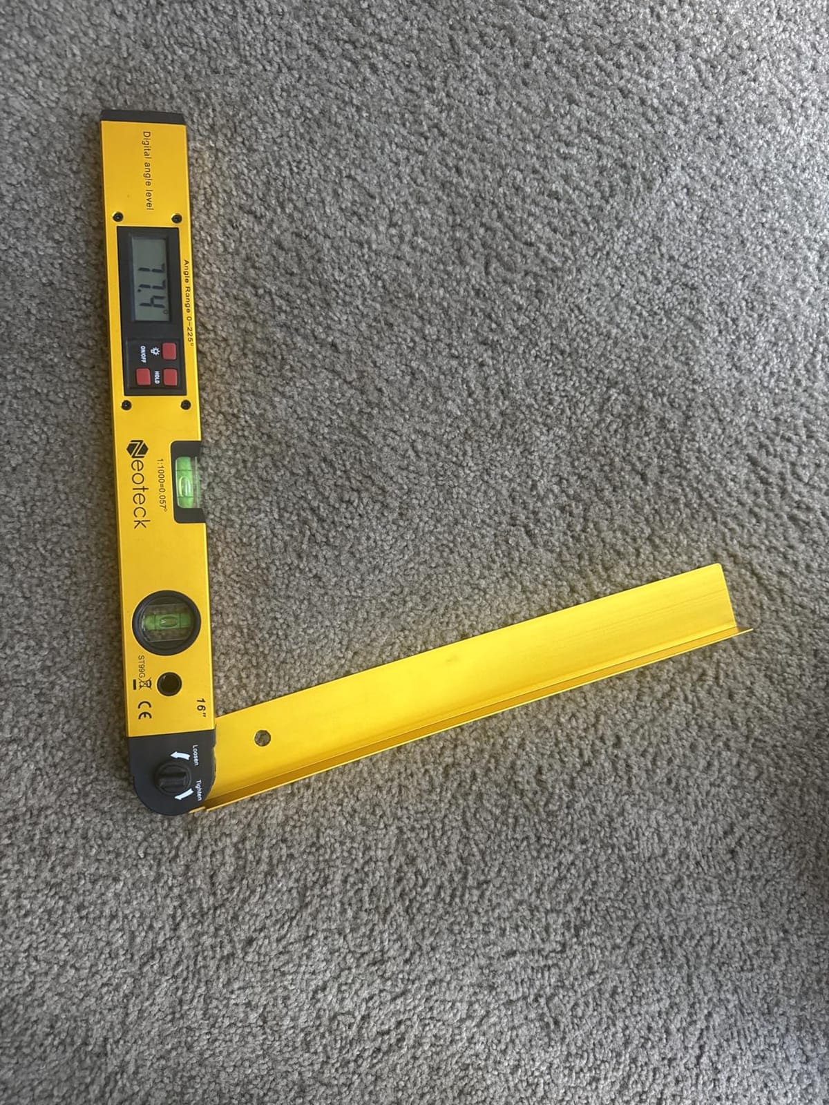 Neoteck 16 inch Digital Angle Finder 225°Aluminum Protractor LCD Backlight customer photo 1