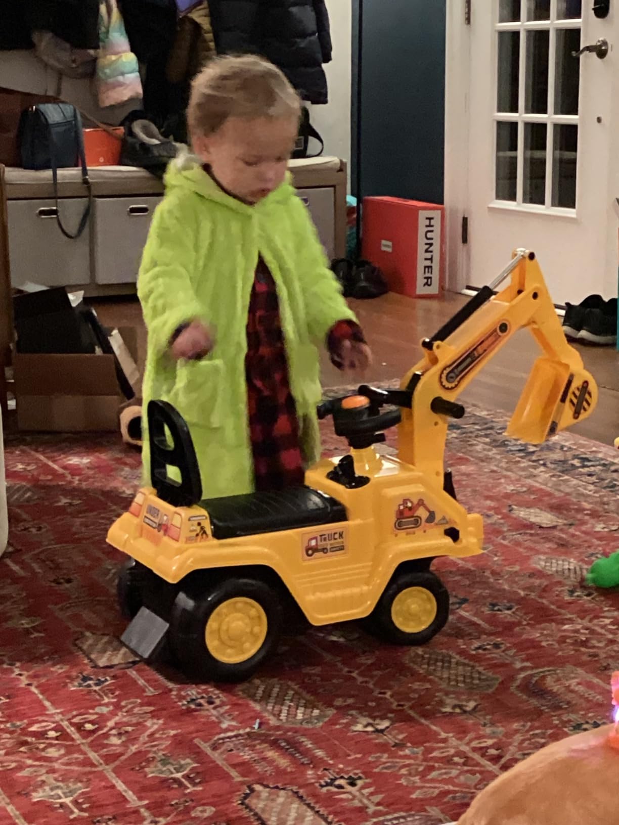 HOMCOM Ride On Excavator Pull Cart Kids Digger with Horn Ages 18-48 Months customer photo 1