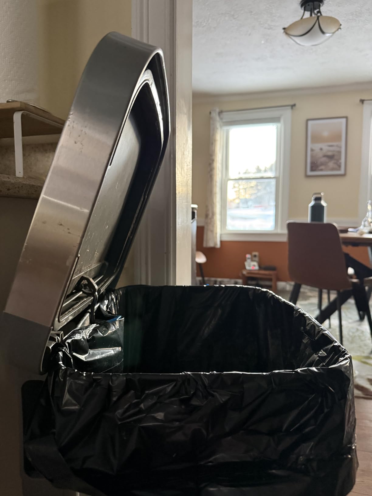 Glad Stainless Steel Trash Can with Clorox Odor Protection, 20 Gal, Pewter customer photo 2