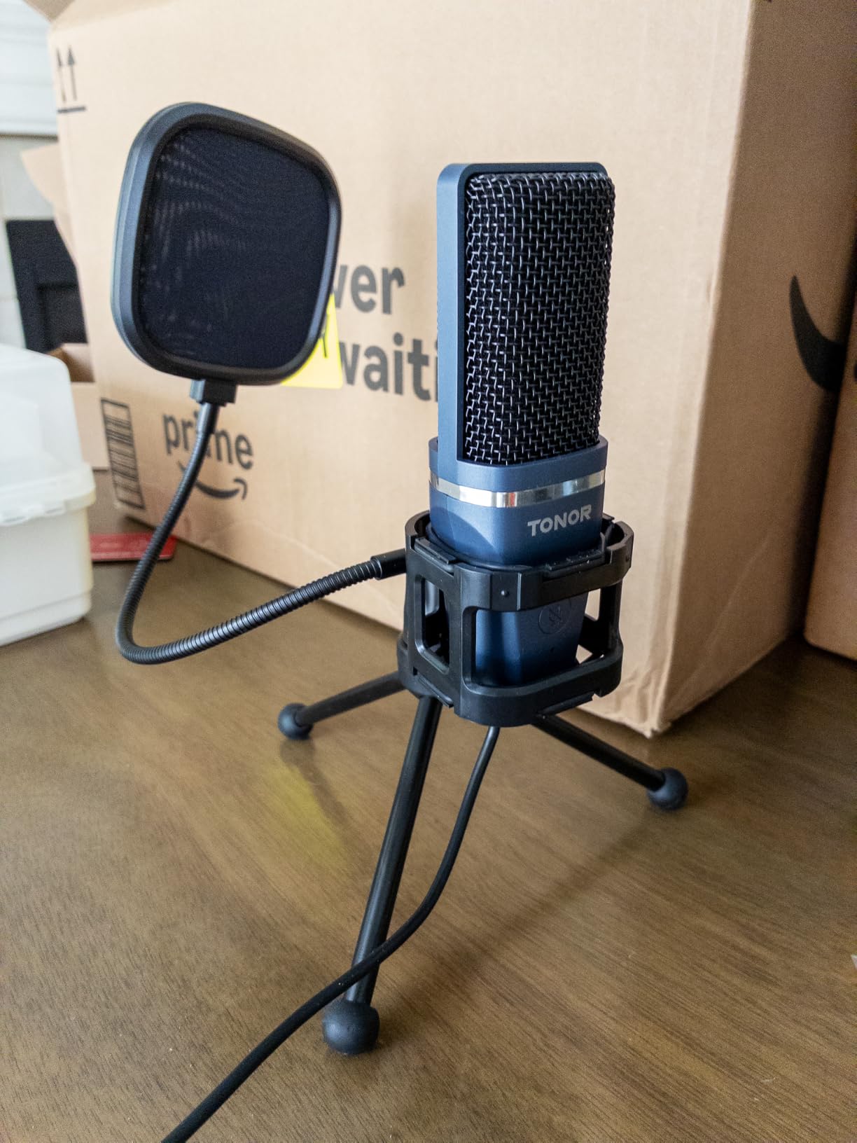 TONOR Podcast Microphone, USB Computer Mic, Cardioid Condenser PC Microfono customer photo 2
