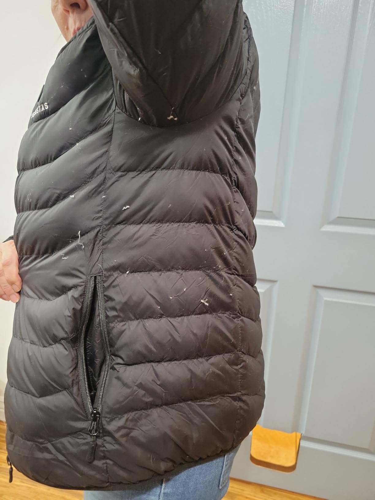 Venustas Unisex Heated Jacket with Battery Pack, Lightweight Water-Resistant Heated Coat for Women & Men with Detachable Hood customer photo 2