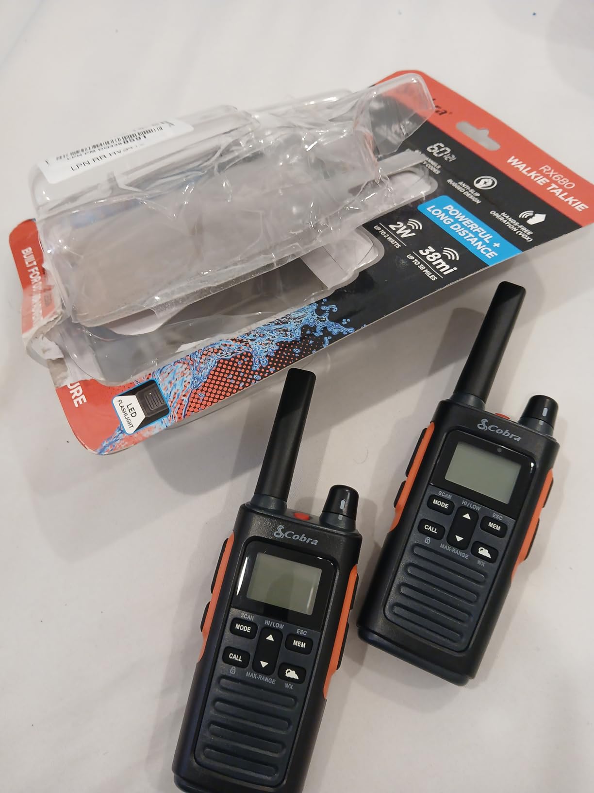 Cobra RX680 Walkie Talkies (2-Pack), IP54 Water Resistant Design customer photo 2