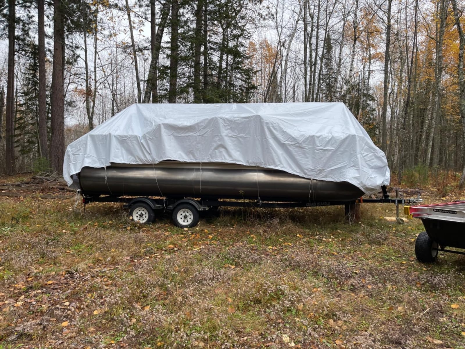 Transhield Pontoon Boat Cover, 24' Pontoon Storage Boat Cover, Heavy Duty, Waterproof & Reusable, Perimeter Rope & Straps Included (24 ft) customer photo 2