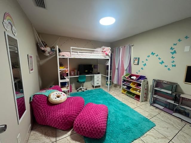 Ultra Soft Fluffy Rugs for Bedroom 4x6 Feet, Shag Area Rugs for Living Room, Large Comfy Furry Rug for Boys Kids Baby Room Decor, Non Slip Nursery Rug Modern Indoor Fuzzy Floor Carpet, Teal customer photo 2