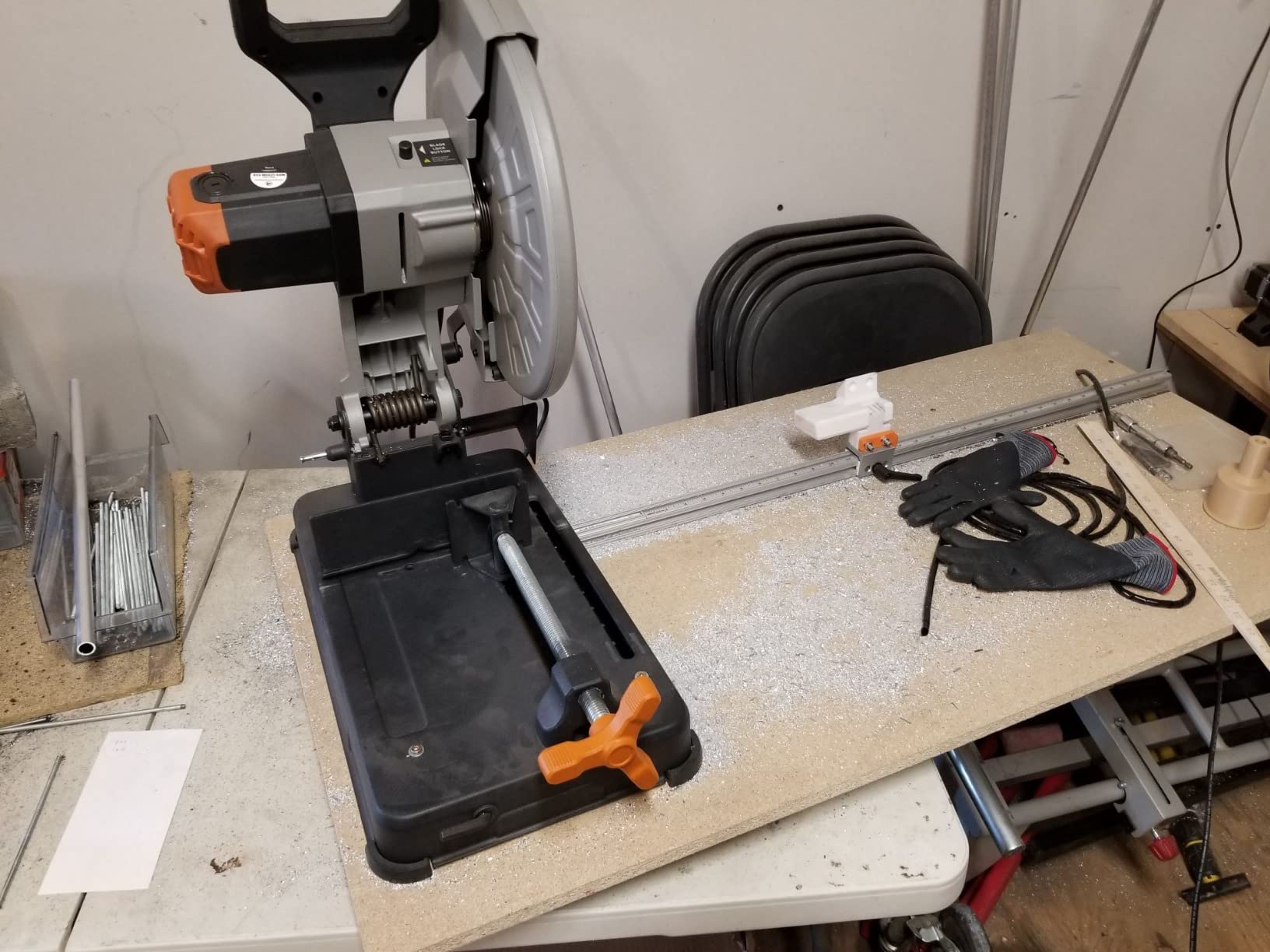 Evolution Power Tools R355CPS 14-Inch Chop Saw Multi Purpose, Multi-Material Cutting Cuts Metal, Plastic, Wood & More Miter Cut up to 45˚ Degrees TCT Blade Included customer photo 1