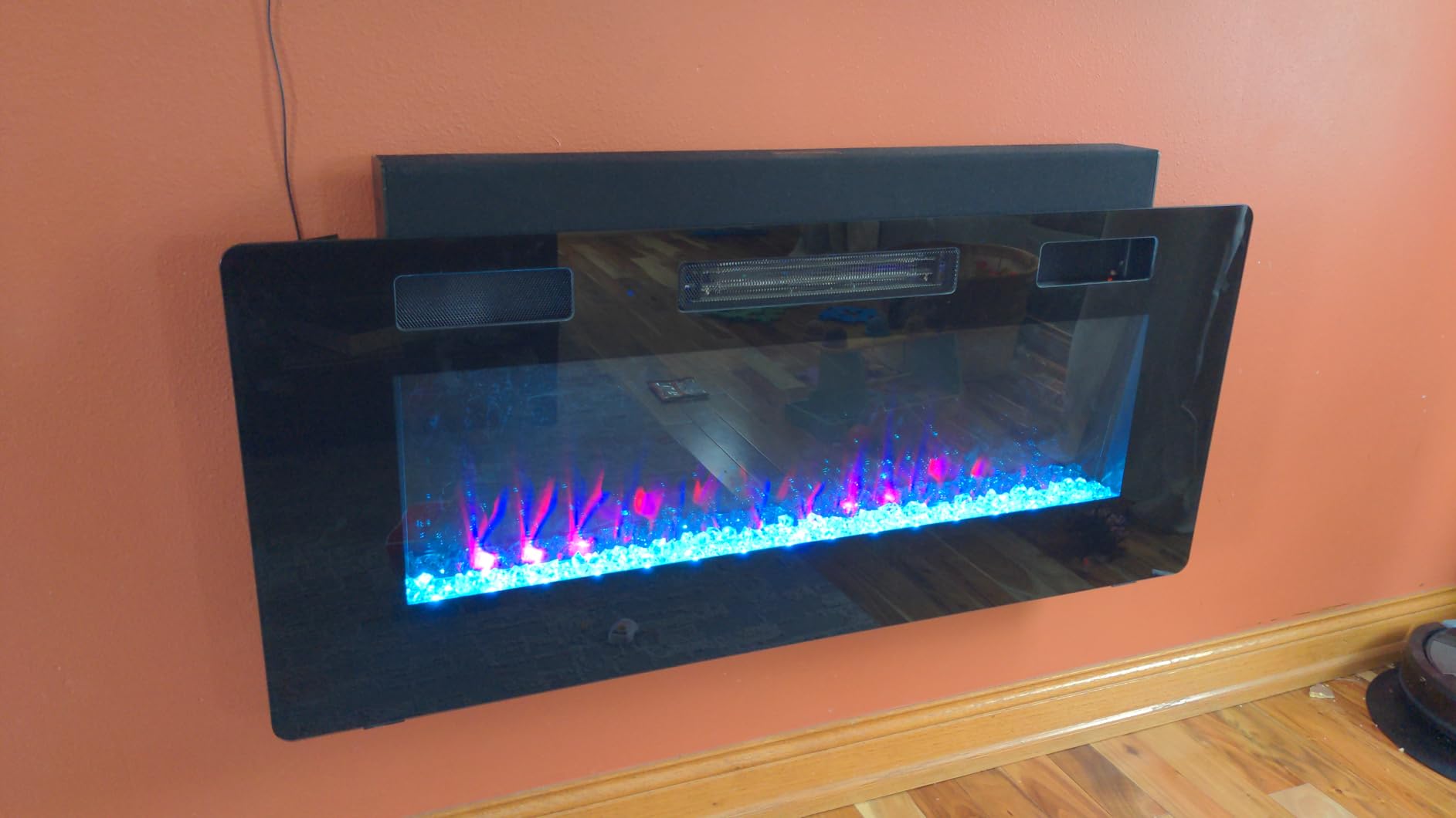 Antarctic Star 36 Inch Electric Fireplace in-Wall Recessed and Wall Mounted, Fireplace Heater and Linear Fireplace with Multicolor Flame, Timer, 750/1500W Control by Touch Panel & Remote customer photo 1