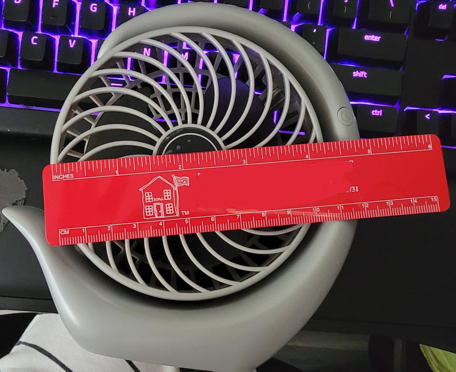 Viniper Portable Rechargeable Fan, Small Desk Fan : 3 Speeds & about 8-24 Hours Longer Working, 180 Rotation, Portable Battery Desktop Fan for Home/Office (Black, Light Black Blade)6.2 inch customer photo 1