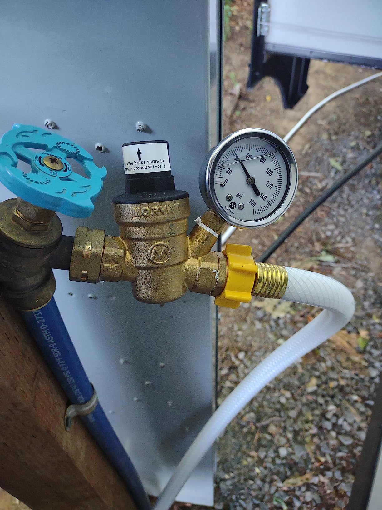 Morvat Premium Lead-Free Brass RV Water Pressure Regulator Adjustable Valve with Oil Filled Gauge for Camper, Includes Screwdriver, Roll Of Teflon Tape & 2 Extra Rubber Washers customer photo 2