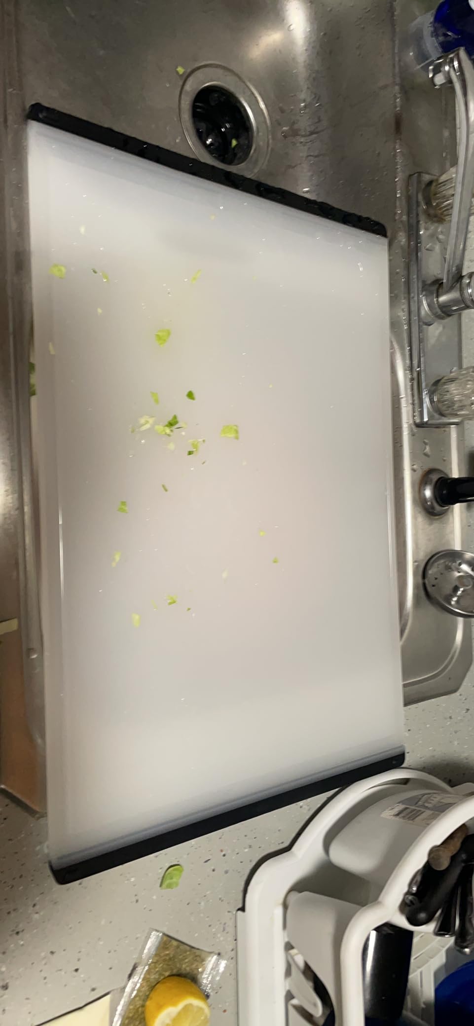 OXO Good Grips Plastic Carving & Cutting Board - White, 14.34 In x 21.11 In customer photo 2
