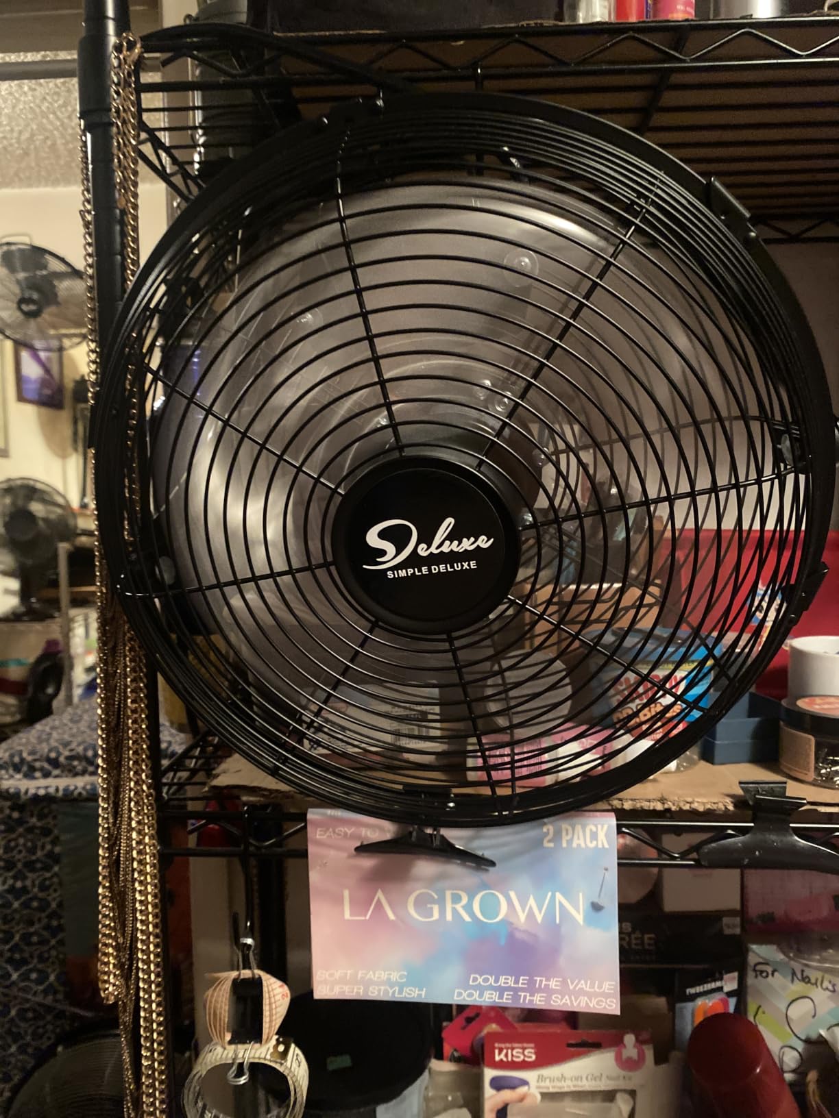 Simple Deluxe Comfort Zone Cradle Floor Fan, 12 Inch 3-Speed High Velocity, 230 Degree Adjustable Tilt, All-Metal, Carry Handle, Rubber Feet,Ideal for Home, Bedroom & Office, Black customer photo 2