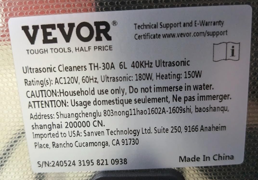 VEVOR Ultrasonic Cleaner 1.3L Professional Ultrasonic Cleaner with Digital Timer 40kHz Excellent Ultrasonic Cleaning Machine 110V for Jewelry Watch Ring Coin Diamond Eyeglasses Small Parts Cleaning customer photo 2