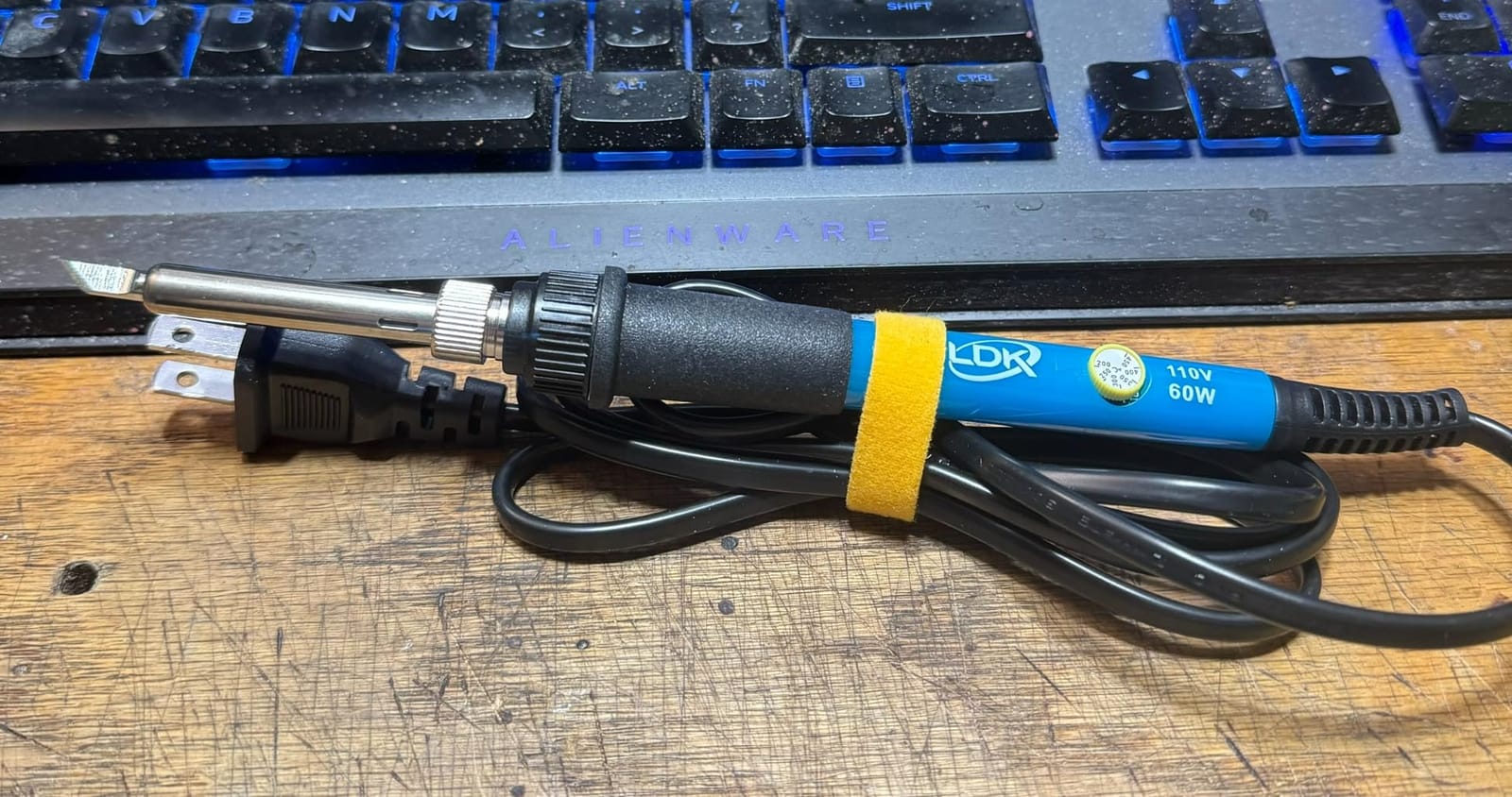 LDK Soldering Iron Kit Electric 60W 110V Adjustable Temperature Soldering Gun Welding Tools, 5pcs Replacement Tips and Solder Wire (Basic) customer photo 2