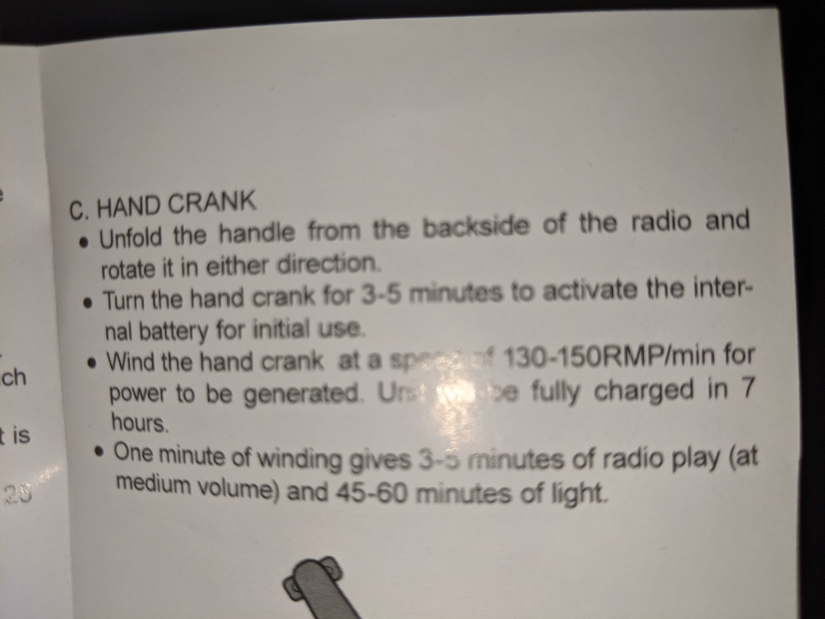 RunningSnail Emergency Crank Radio with 3-Mode Flashlight & Reading Lamp customer photo 2