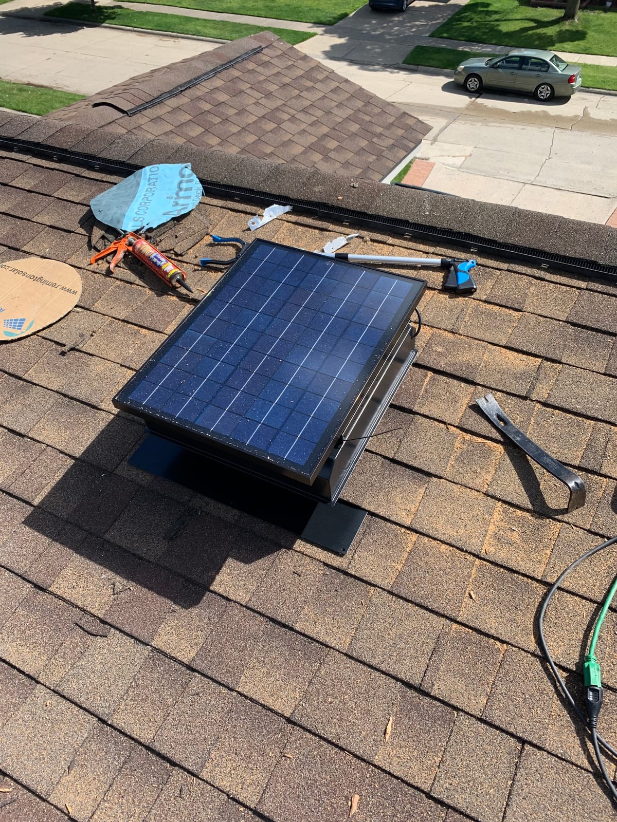 Remington Solar Builder Series 40 Watt Solar Attic Fan - Includes 110V Adapter for auto-Run Night time Operation customer photo 2
