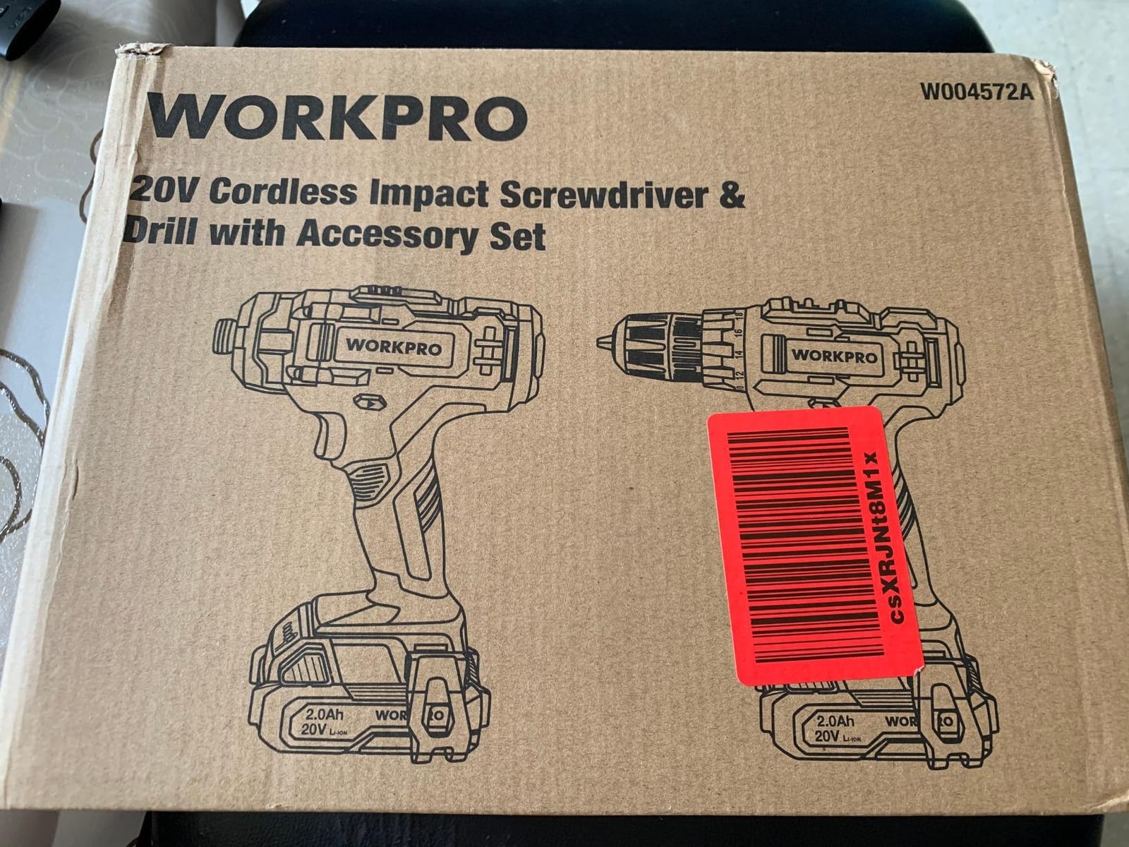 WORKPRO 20V Cordless Drill Combo Kit customer photo 1