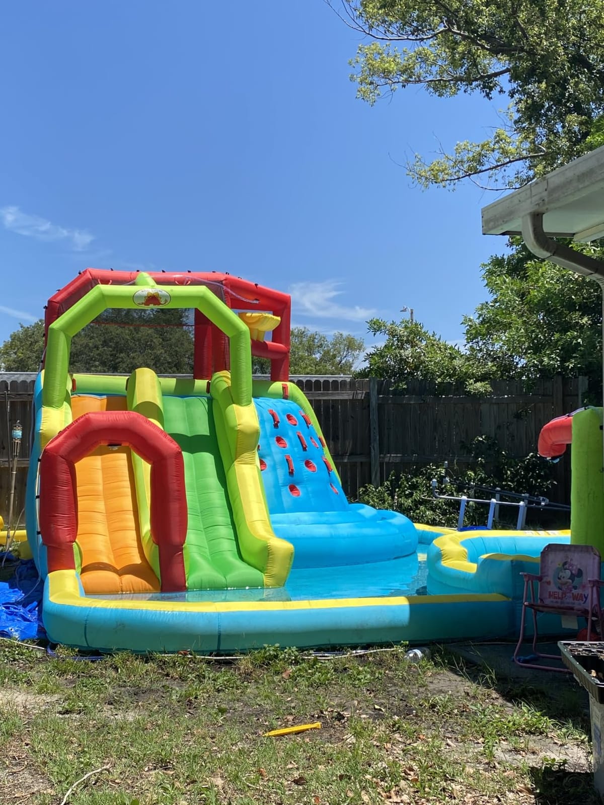 WELLFUNTIME Large Inflatable Water Slide Park with Air Blower customer photo 2