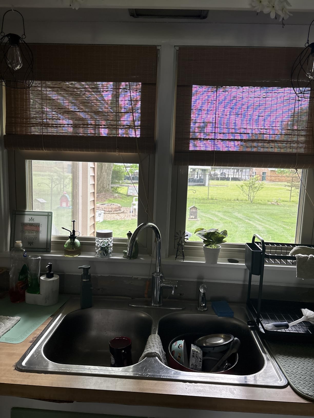 Letau No Drill No Tools Cordless Wood Window Shades Blinds, Bamboo Light Filtering Roller Shades, Color 19 customer photo 2