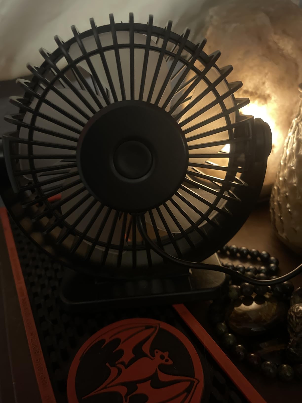 TriPole Small Desk Fan USB Powered Mini Portable Fan 360°Rotation, 5.1 Inch customer photo 1