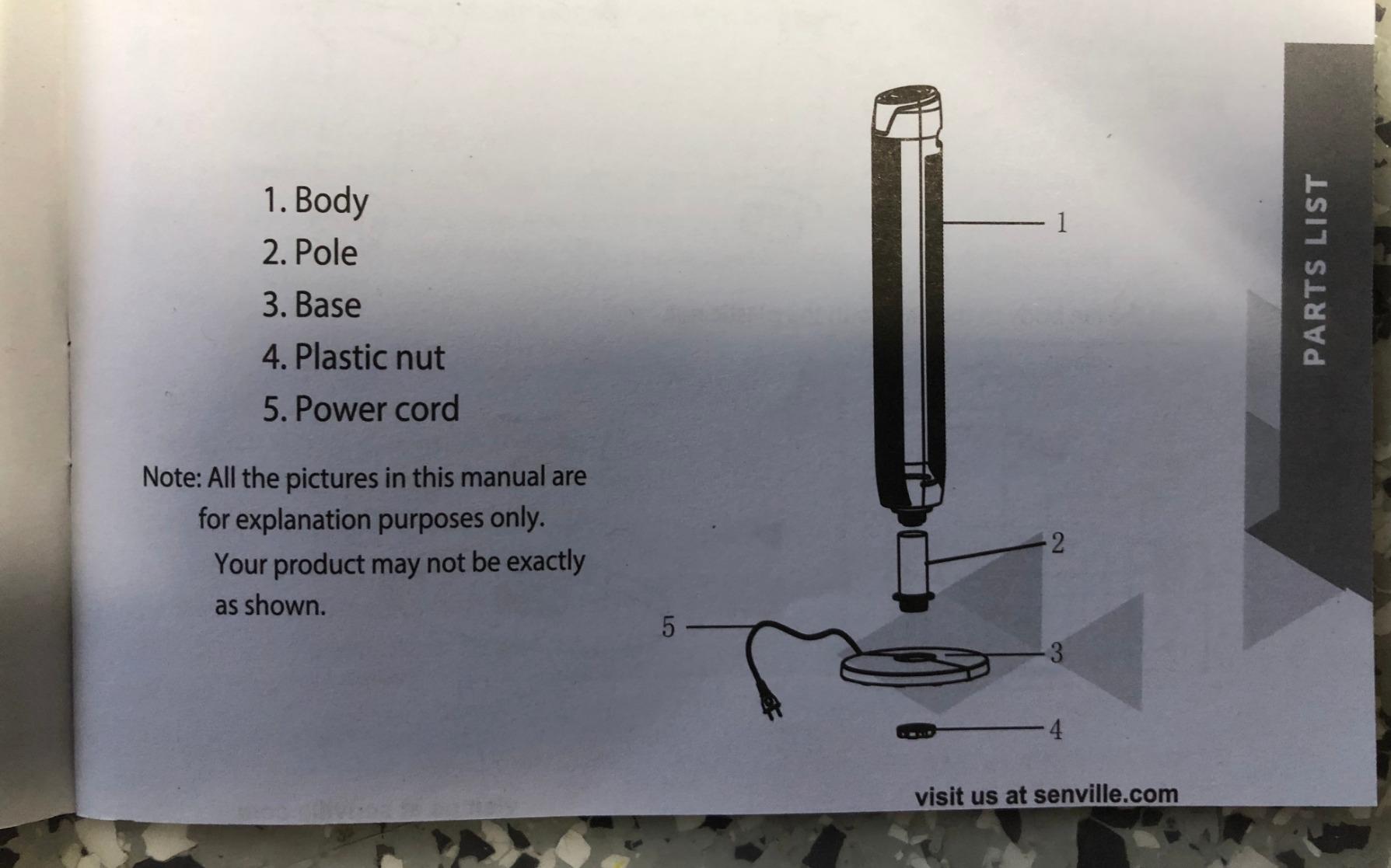 Senville Bladeless Oscillating Tower Fan for Bedroom, Remote, Quiet, Black customer photo 2