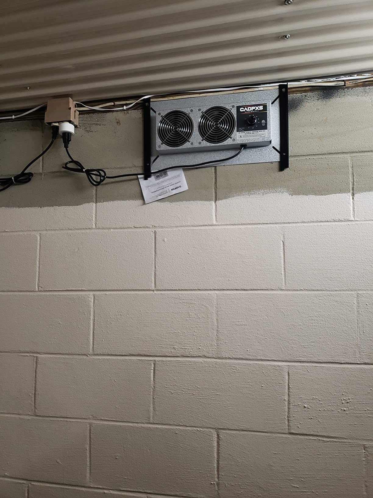 CADPXS Crawlspace Ventilation Fan, Crawlspace Fan Vent with Humidistat customer photo 2
