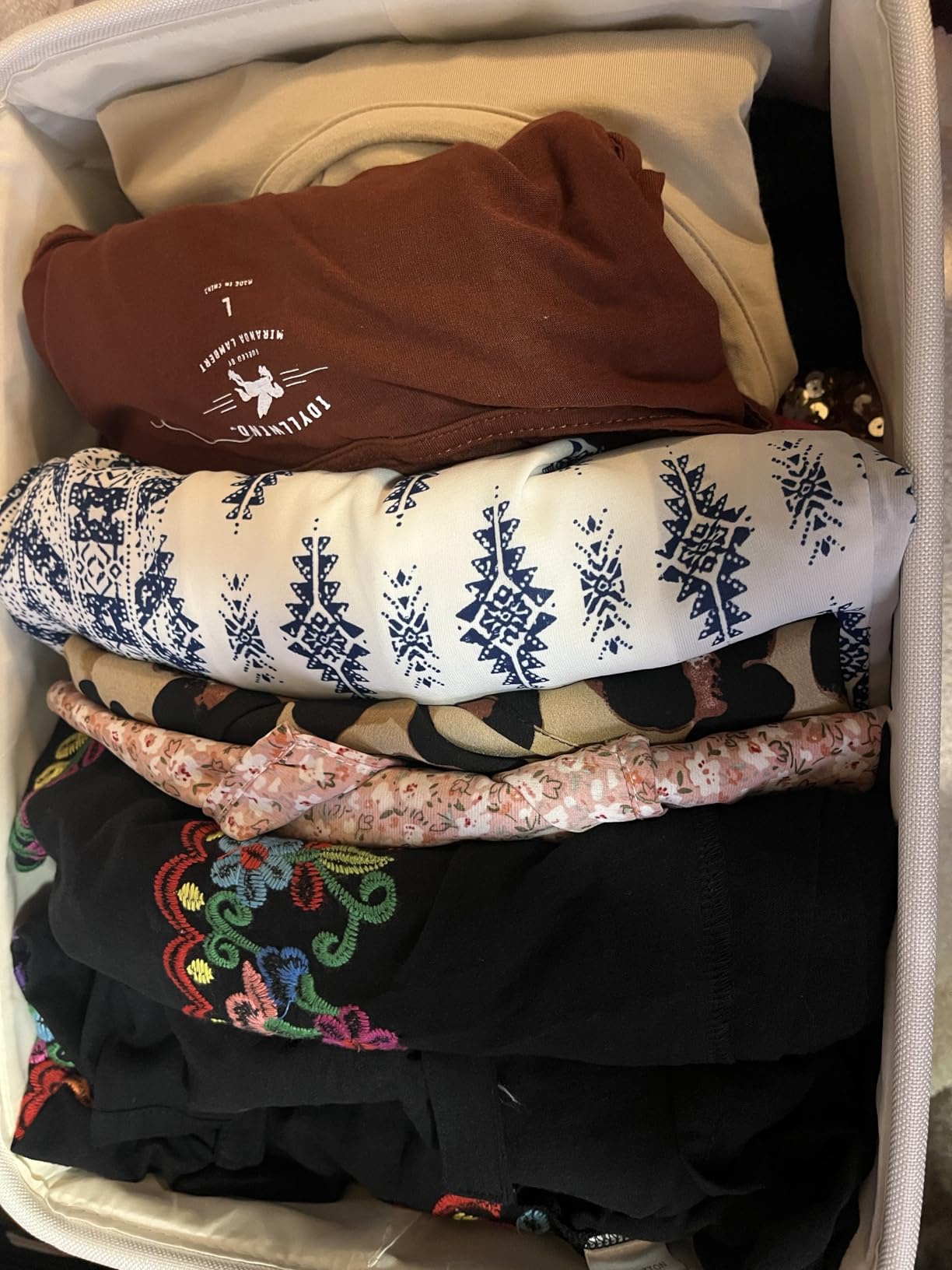 DECOMOMO Storage Bins, Large Fabric Storage Baskets for Shelves 3 Pack customer photo 2
