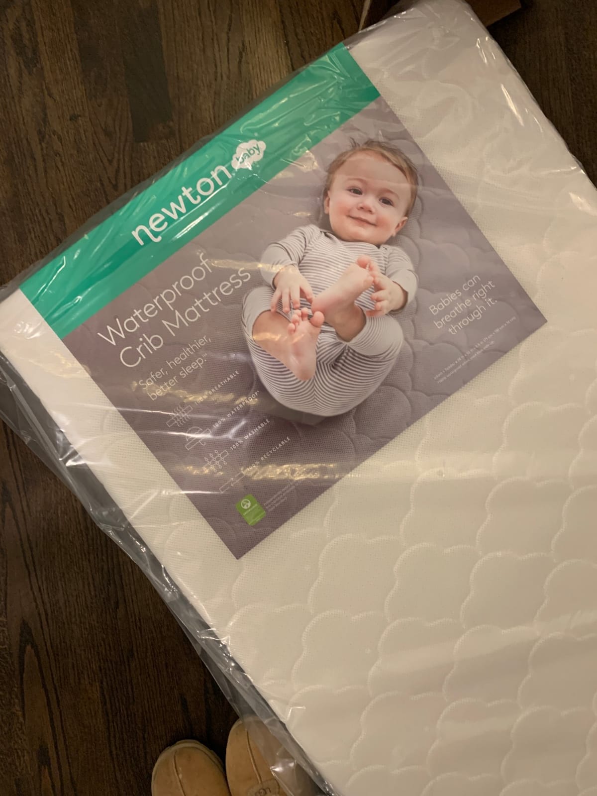 Newton Baby Waterproof Crib Mattress, Breathable & Washable - White customer photo 1
