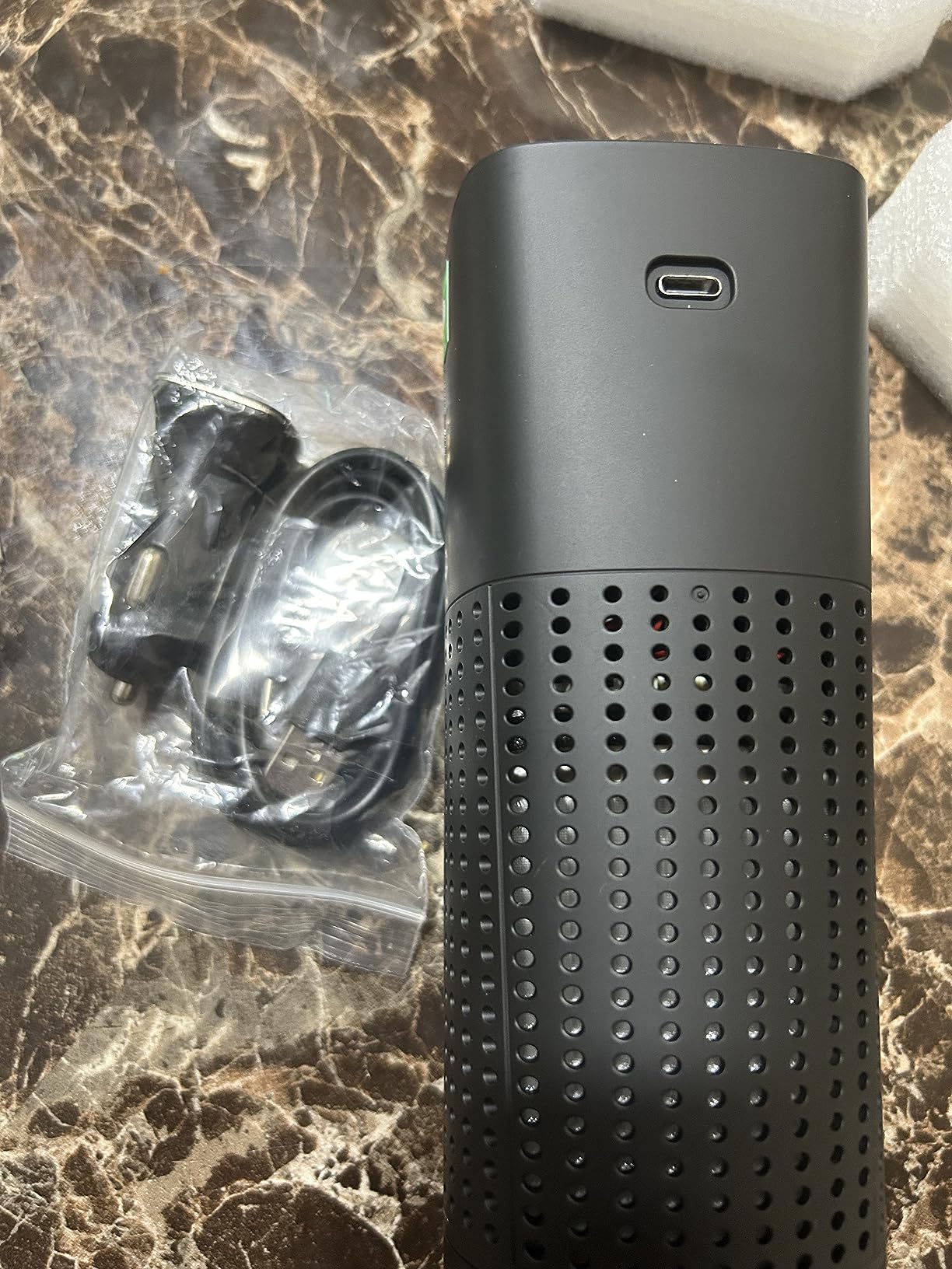 IMUNSEN M-003W True HEPA 13 Filter Air Purifier for Car, Desk, and Office with Carbon Deodorization Filter, 4-Stage Filtration, Smoke, Odors, Allergens, USB Port 5V, Made in Korea - White customer photo 2