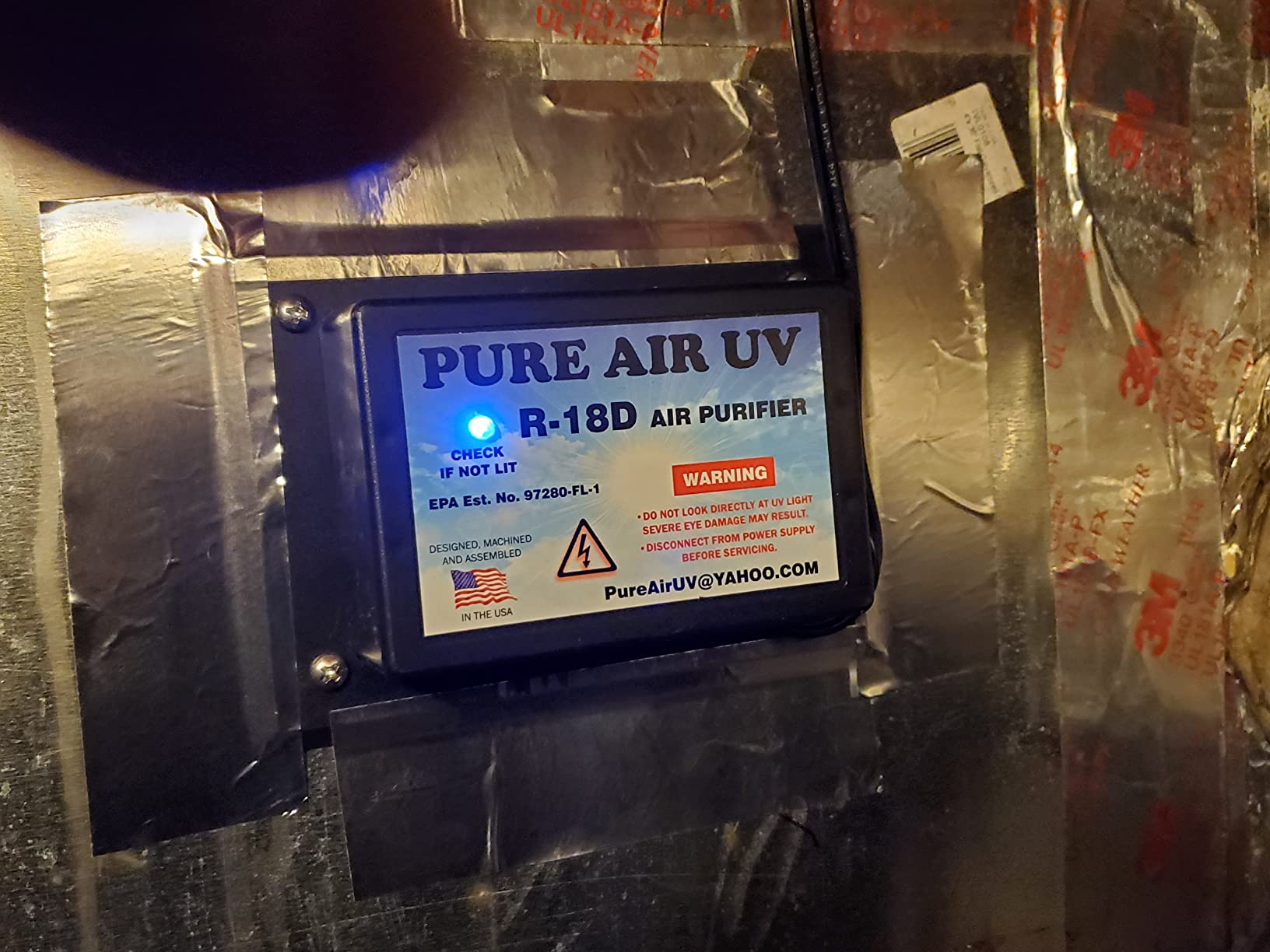 Original Pure Air UV Dual Light Bulbs Air Purifier Whole House UV UVC Light in Duct for HVAC Ac (Air Conditioning) customer photo 2