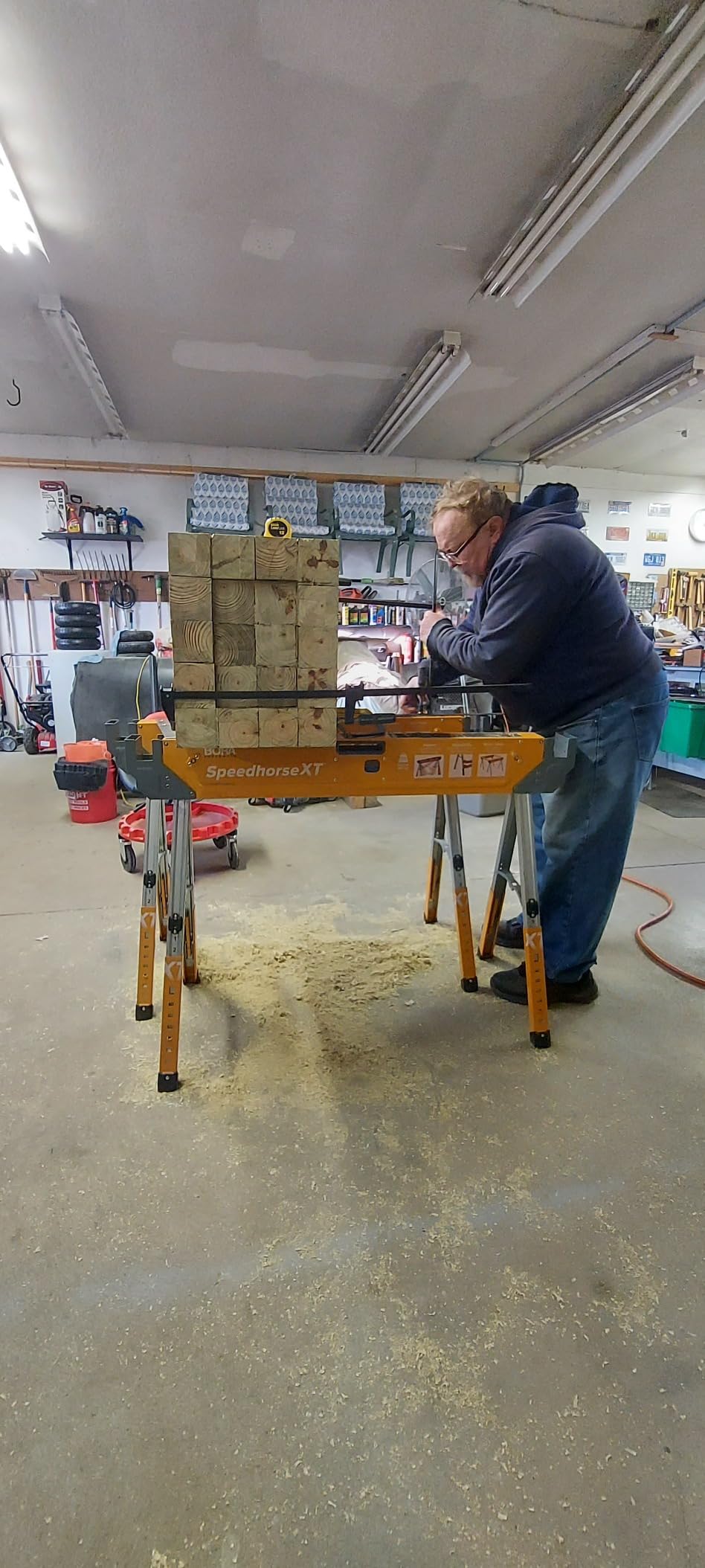 BORA Speedhorse XT Saw Horses 2 Pack Adjustable Folding Heavy Duty Sawhorse customer photo 1