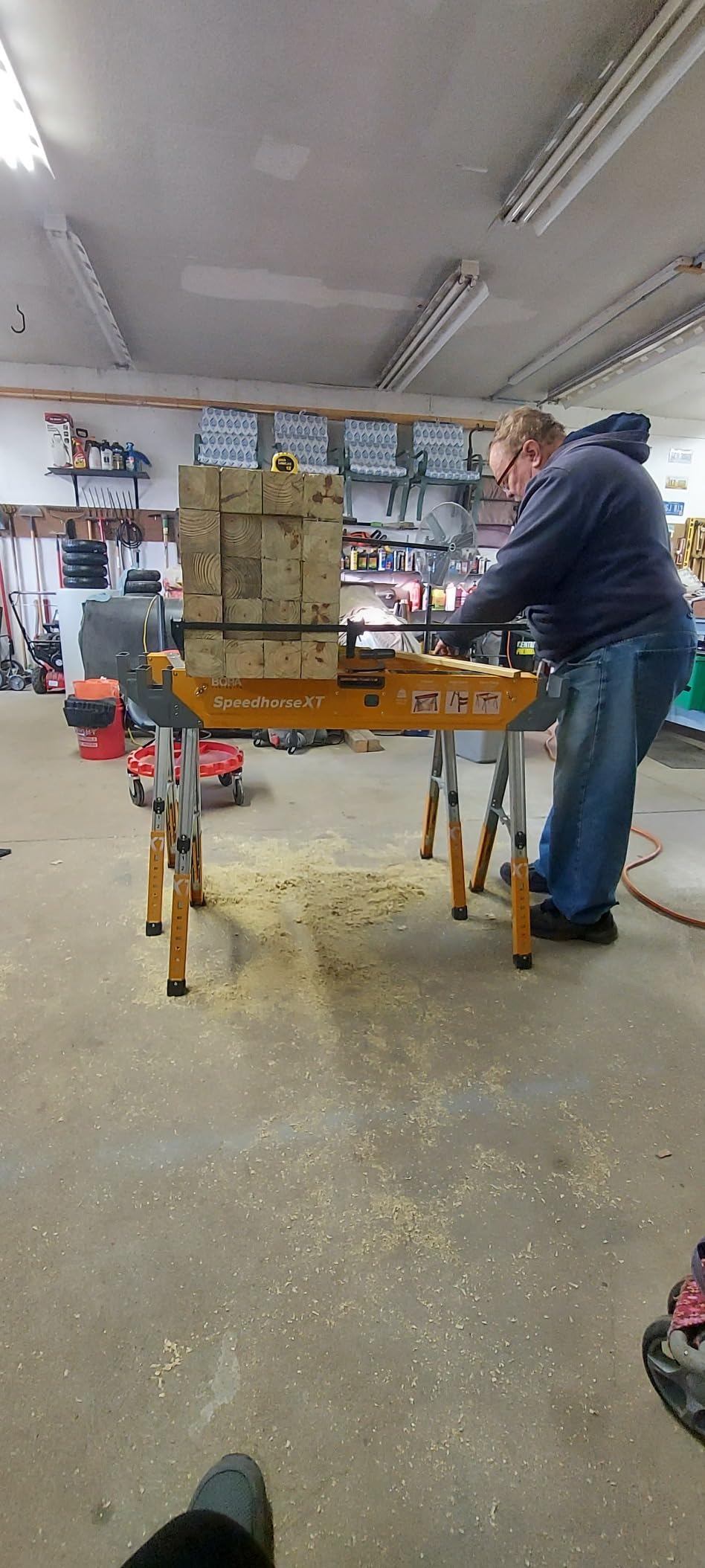BORA Speedhorse XT Saw Horses 2 Pack Adjustable Folding Heavy Duty Sawhorse customer photo 2