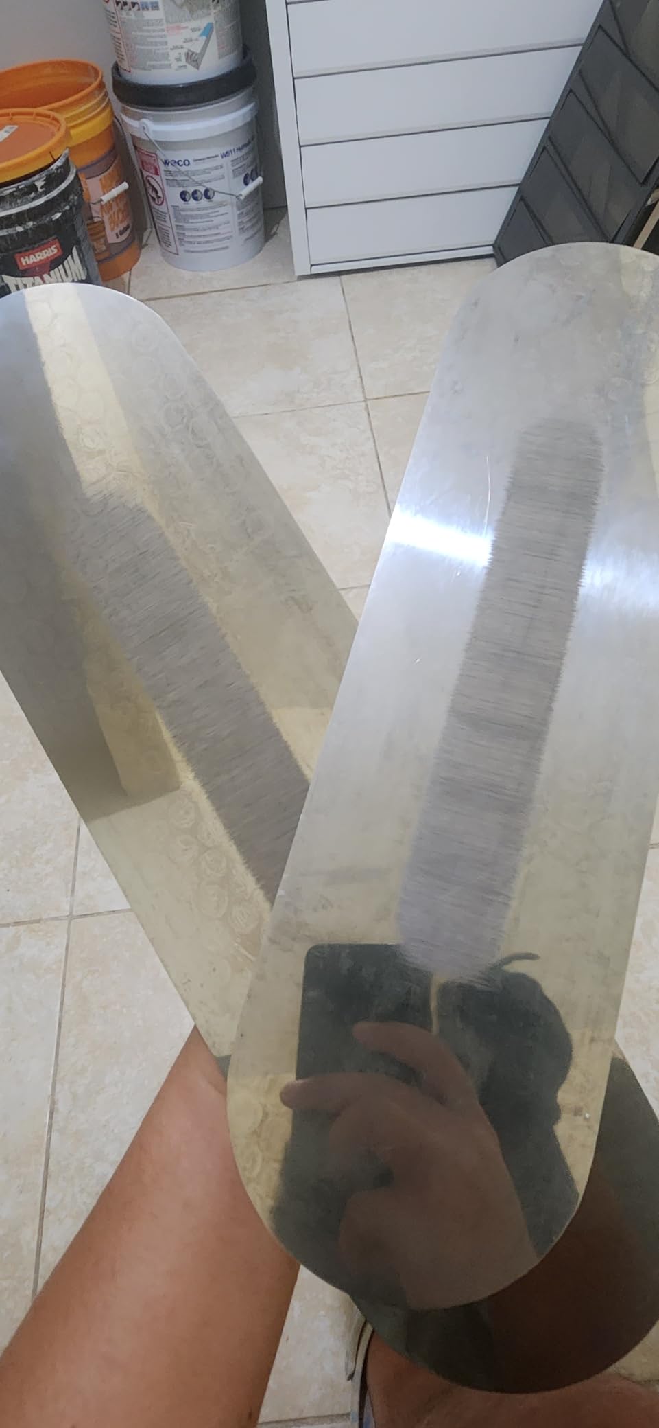 Goldblatt 2 Pieces Stainless Steel Pool Trowel for Concrete Finishing customer photo 1