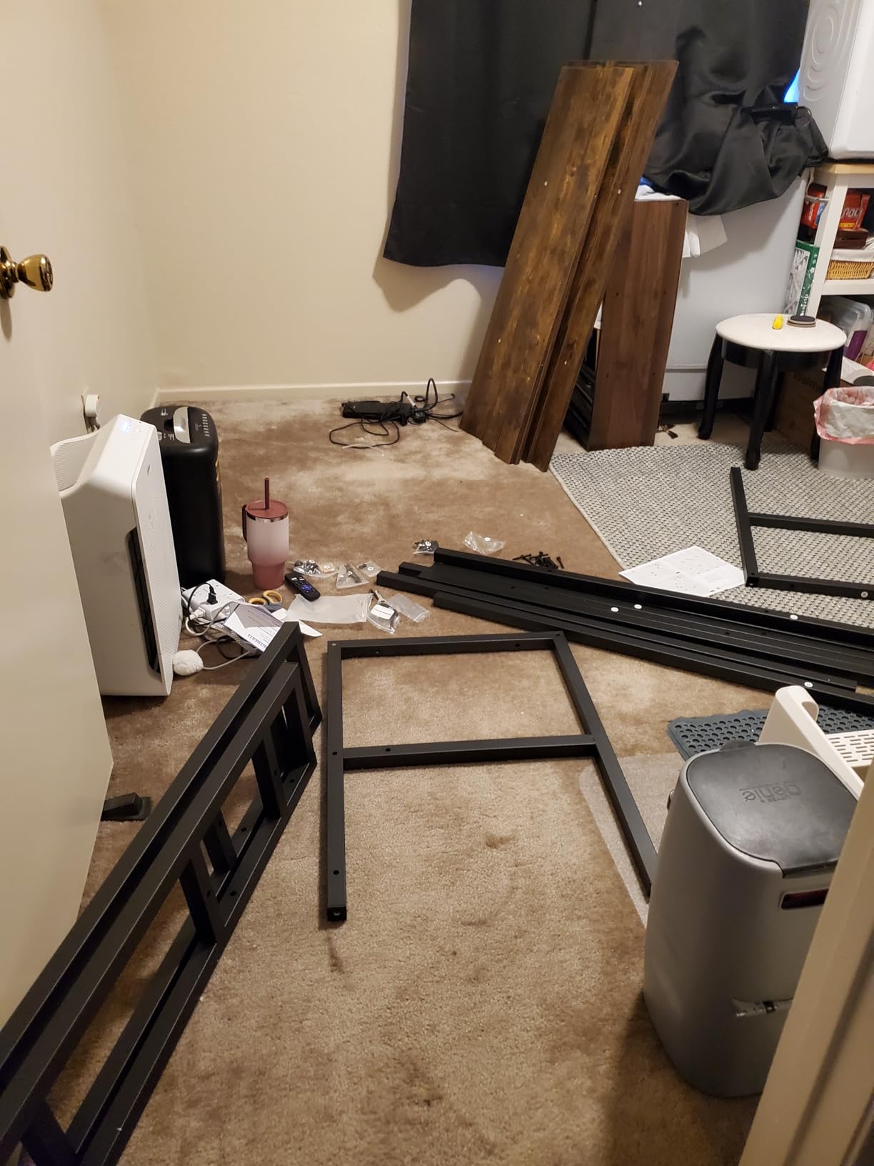 Aquzee Computer Desk with Shelves, 47“W x 23.6