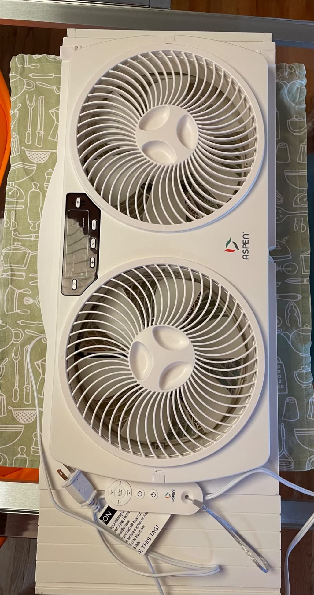 Aspen Smart Window Dual Fan | WiFi App Controlled 3 Speed + Multi-Function Detachable Blades Easy Clean Reversible Air Flow Twin Window Fan | Compatible with Alexa, Google Assistant customer photo 1
