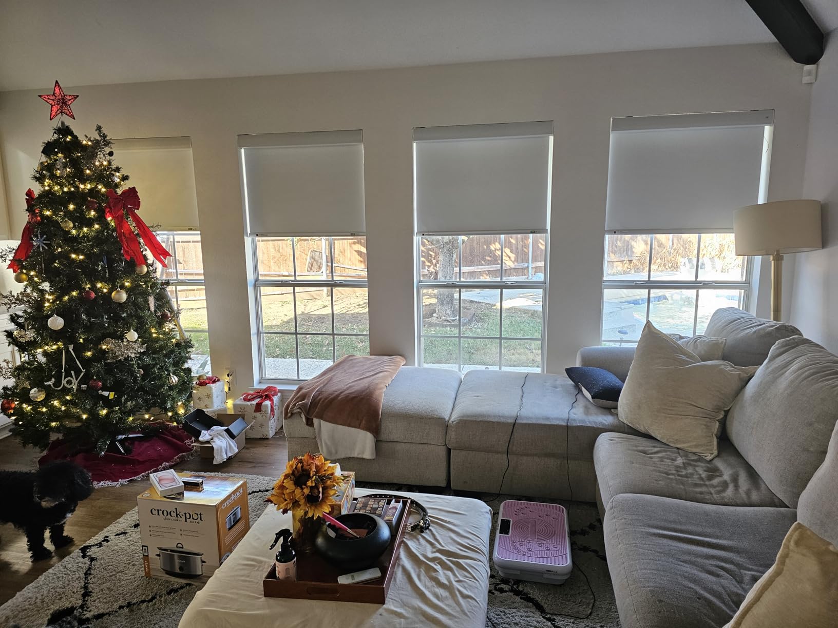ZSHINE Motorized Blackout Roller Shades Remote Control Rechargeable(82010G) customer photo 2