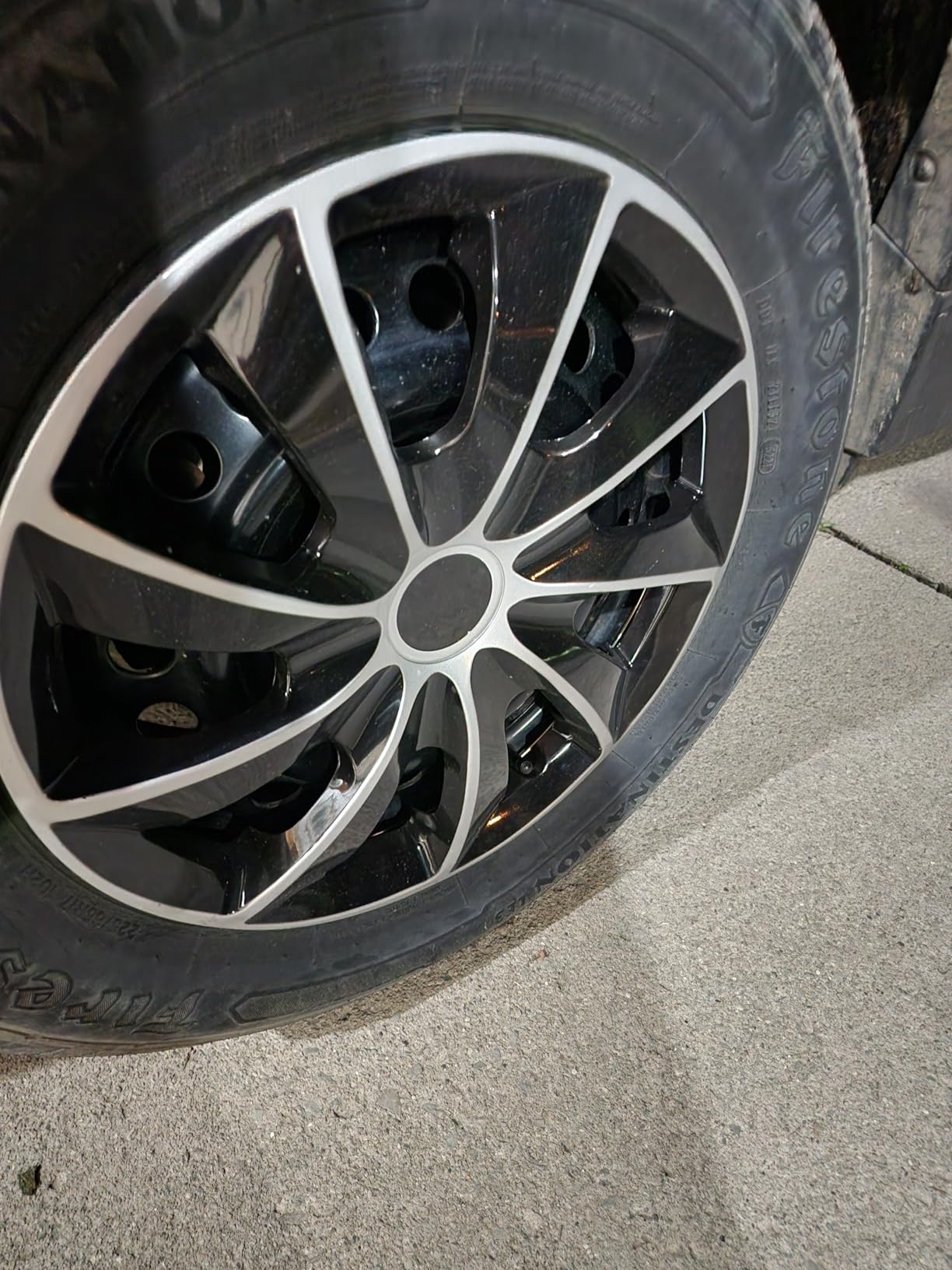 17 Inch Hubcaps Set of 4 Black & Silver Rim Wheel Covers SG-5084-DP-17 customer photo 2