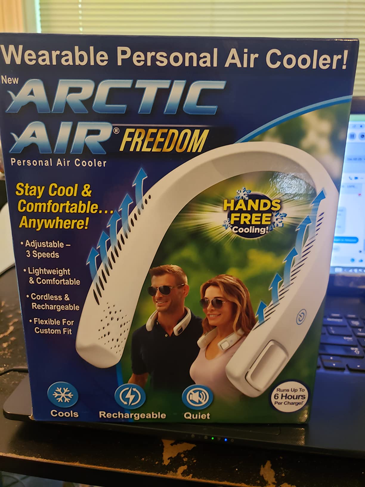 Arctic Air Freedom Personal Air Cooler - Portable 3-Speed Neck Fan, Hands-Free Wearable Design, Lightweight, Cordless And Rechargeable customer photo 1