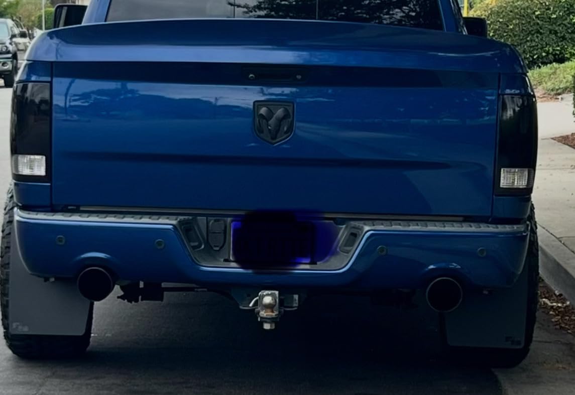 RokBlokz Mud Flaps for 2010-2018 Dodge Ram Trucks - Fits Ram 1500 2500 3500 - Truck Mud Flaps Come in 2 Sizes for Stock or Lifted/Oversize Tires (Black with White Logo, XL) customer photo 2