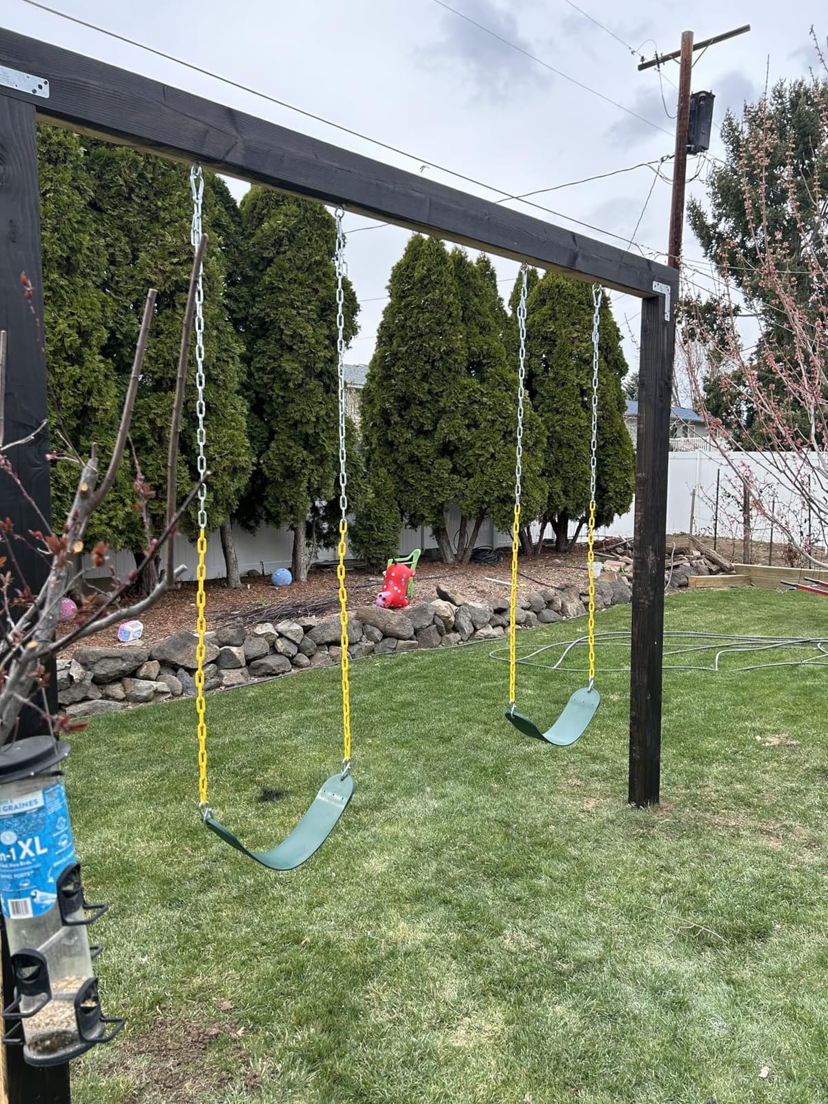 TURFEE Heavy Duty Swing Seat Green Color with 66” Chain, Swing Set Accessories Replacement with Snap Hooks for Kids Outdoor Play Playground customer photo 2