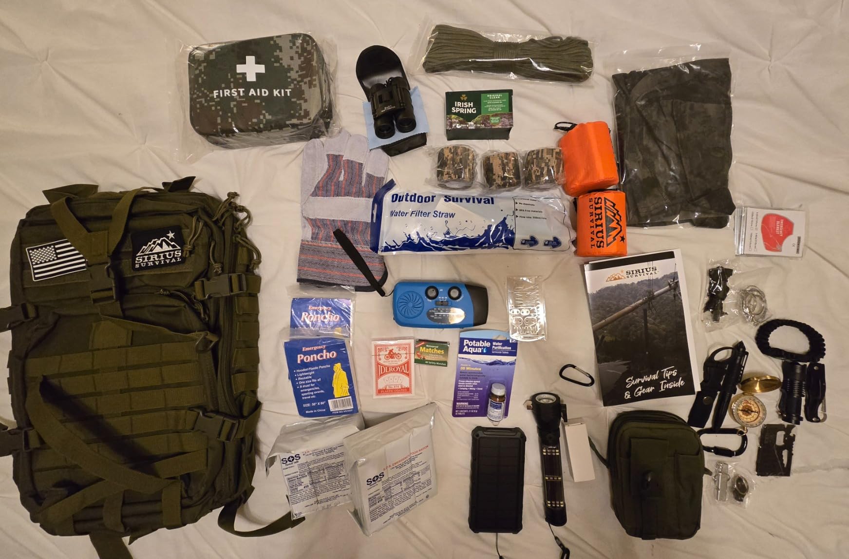 Sirius: Pre-Packed Bug Out Bag - 72 Hour Kit for 2 People - Bugout Backpack Survival Kit - Premium 50L Go Bag Tactical Backpack - Essential Bug Out Gear - Upgraded Survival Backpack customer photo 2
