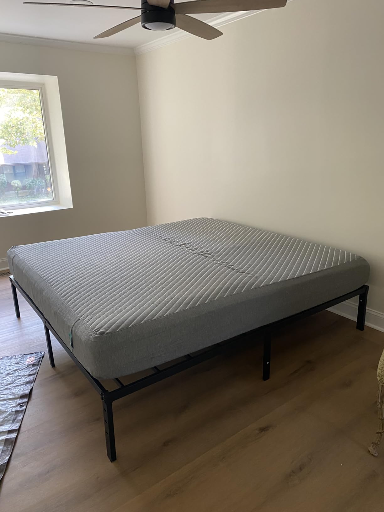 Wulanos Queen Size Bed Frame, 3500lbs Heavy Duty Metal Platform with Steel Slats Support, Sturdy and Noise-Free, 14 Inches High Bedframes with Ample Storage, No Box Spring Needed customer photo 1