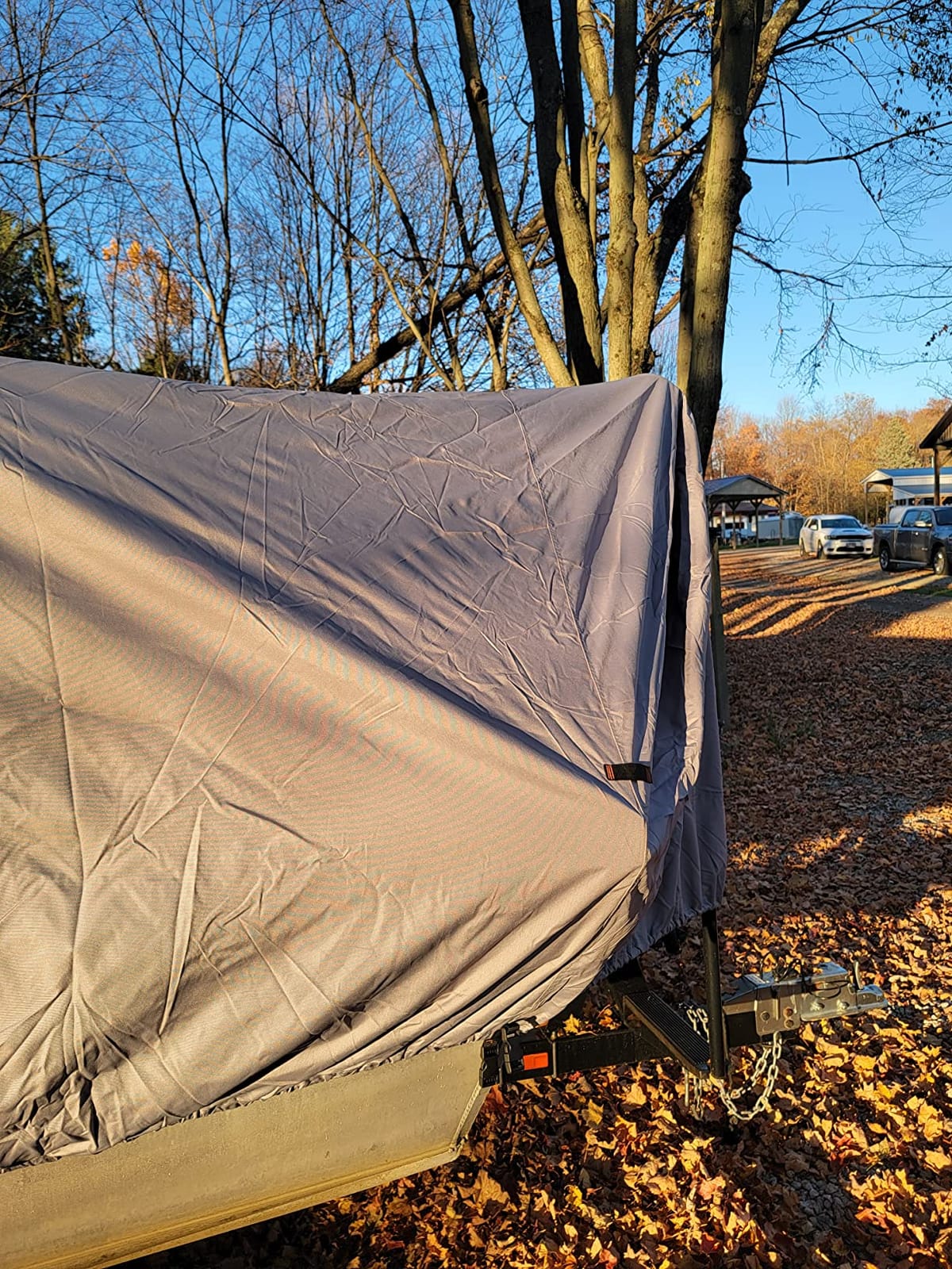 Eliteshield Waterproof Pontoon Boat Cover, Heavy Duty 600D Polyester Marine Grade Trailerable Pontoon Cover Deck Boat Cover, Fits 21ft-24ft Long, Beam Width up to 102