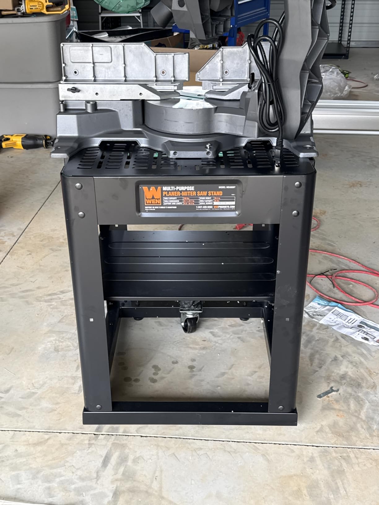 WEN Multi-Purpose Rolling Planer and Miter Saw Tool Stand with Extension Rollers (MSA658T) customer photo 2