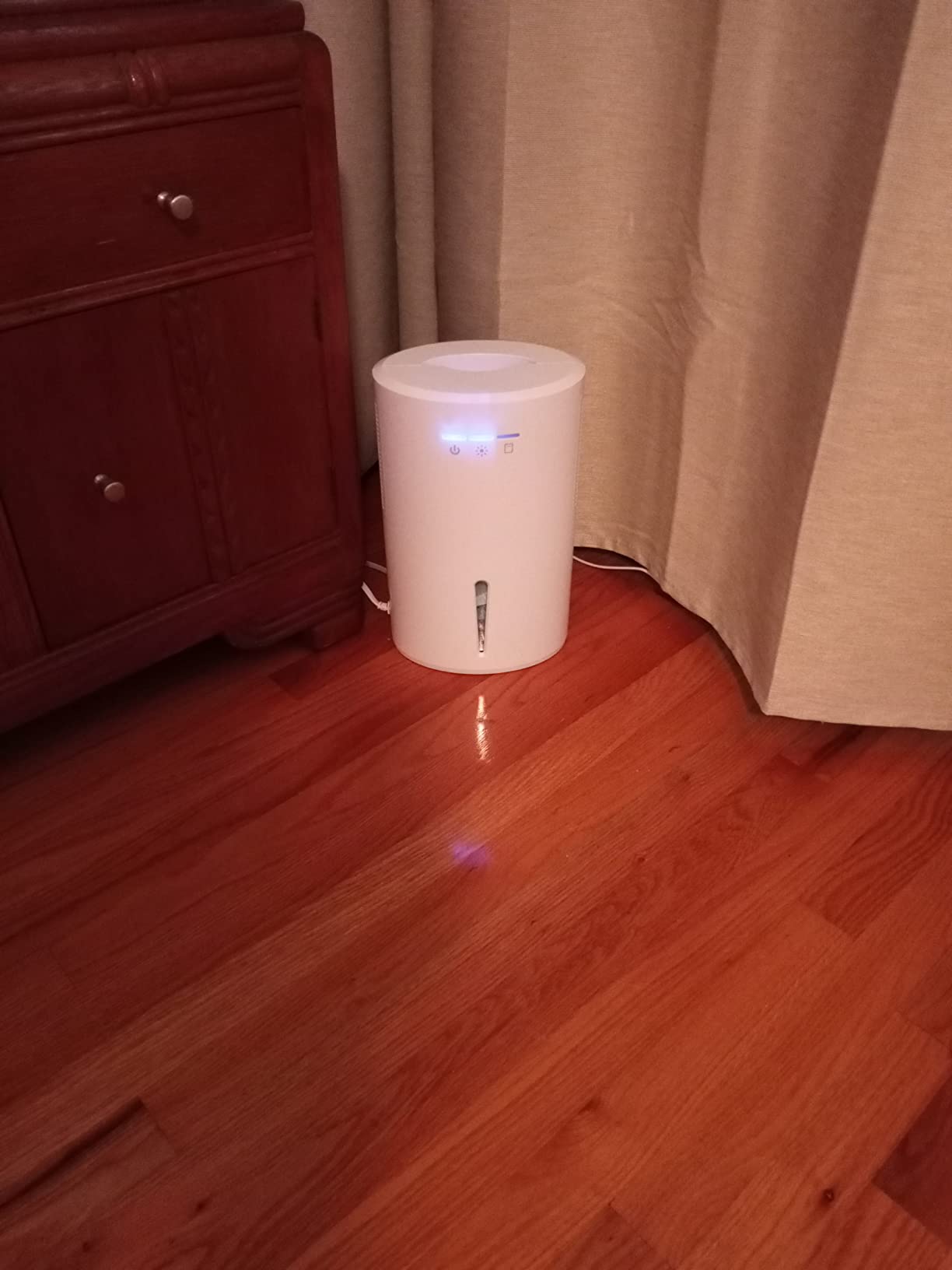 Dehumidifier 68oz(2000ml) Small Dehumidifier with Drain Hose for Up to 650 sq.ft Ultra Quiet Mini Portable Air for Home Basements Bathroom Bedroom Closet Kitchen RV customer photo 2