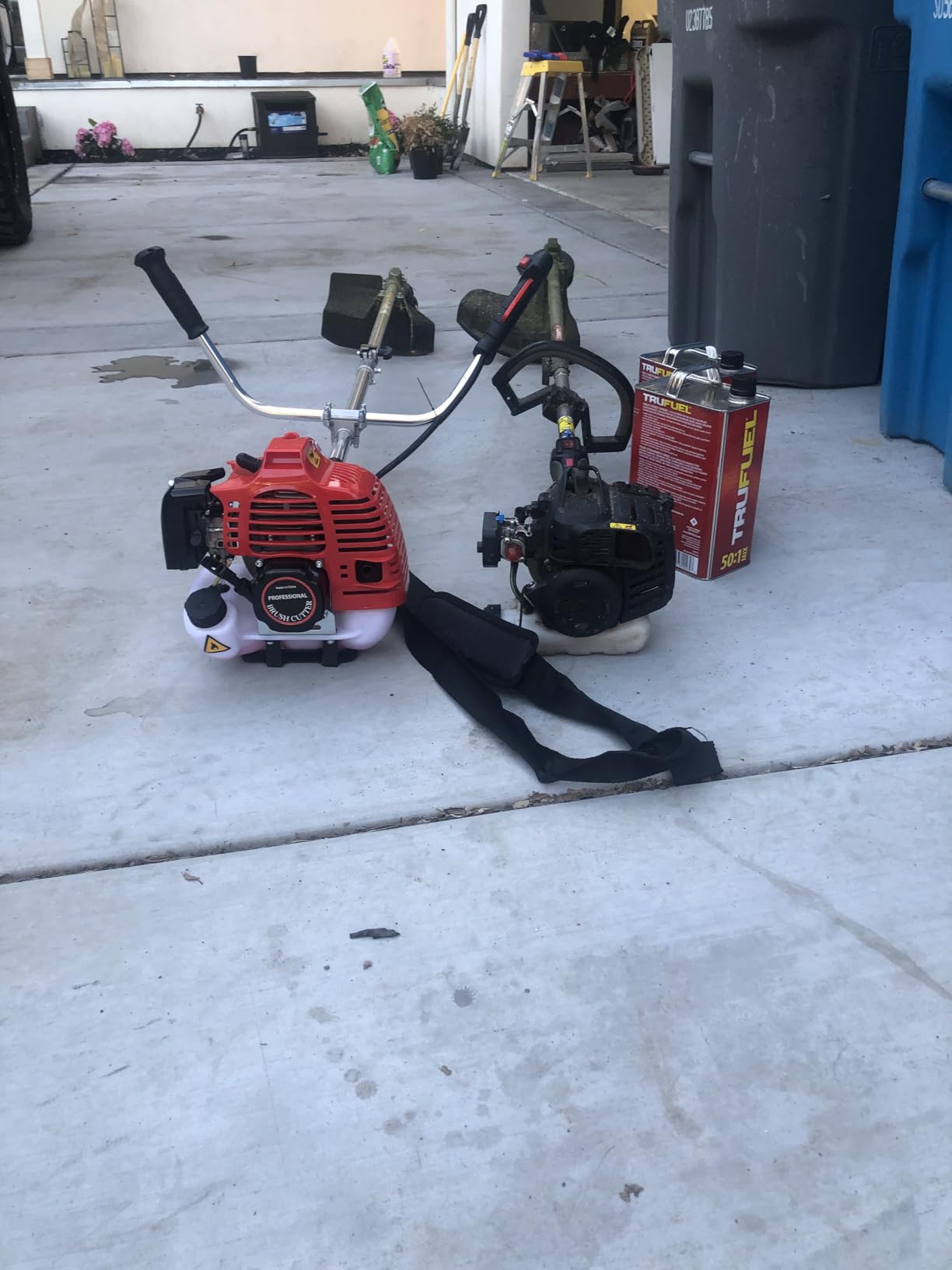 Weed Eater String Trimmer, 58cc Cordless Grass Gas Powered Weed Wacker 4-in-1 Straight Shaft String Trimmer Brush Cutter with 4 Detachable Head customer photo 2