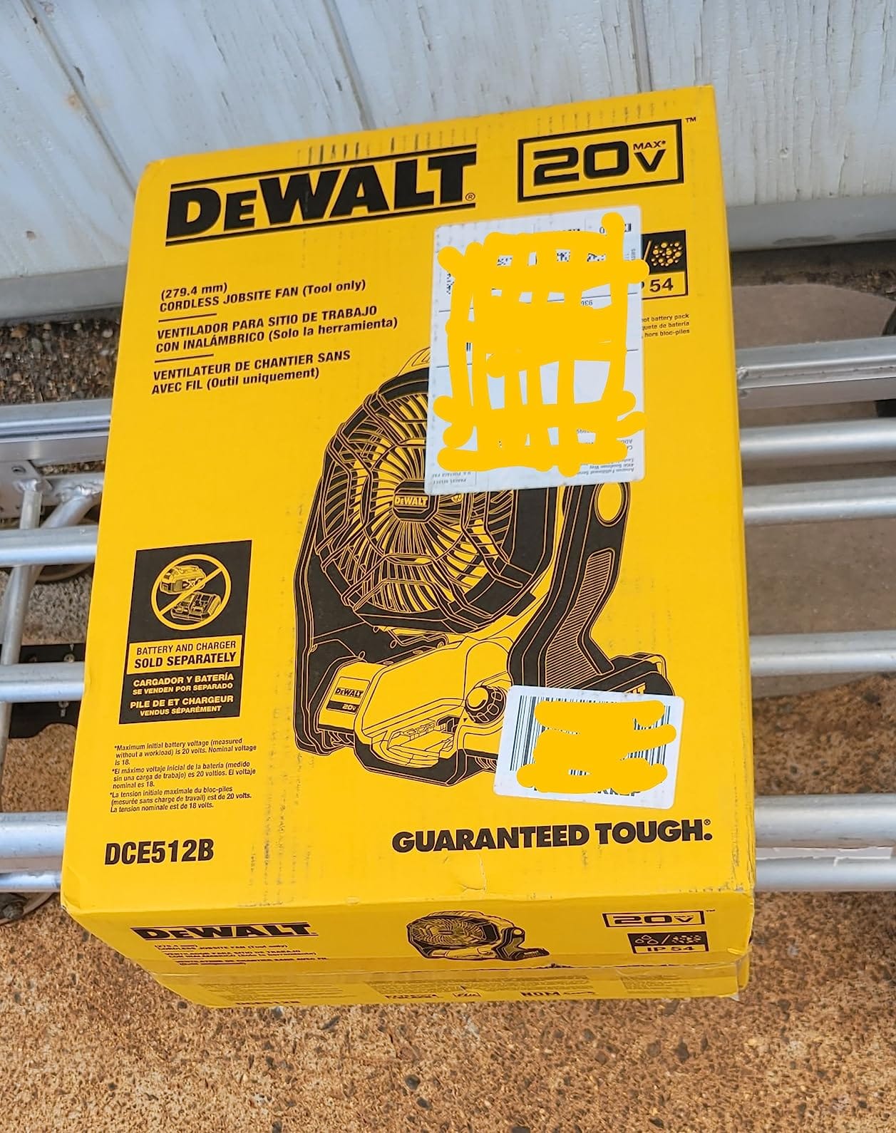 DEWALT 20V MAX Portable Fan, Battery Powered Rechargeable Cordless Shop Fan, Up to 4.5 Hrs Runtime, Variable Speed, 650 CFM, Tool Only (DCE512B) customer photo 1