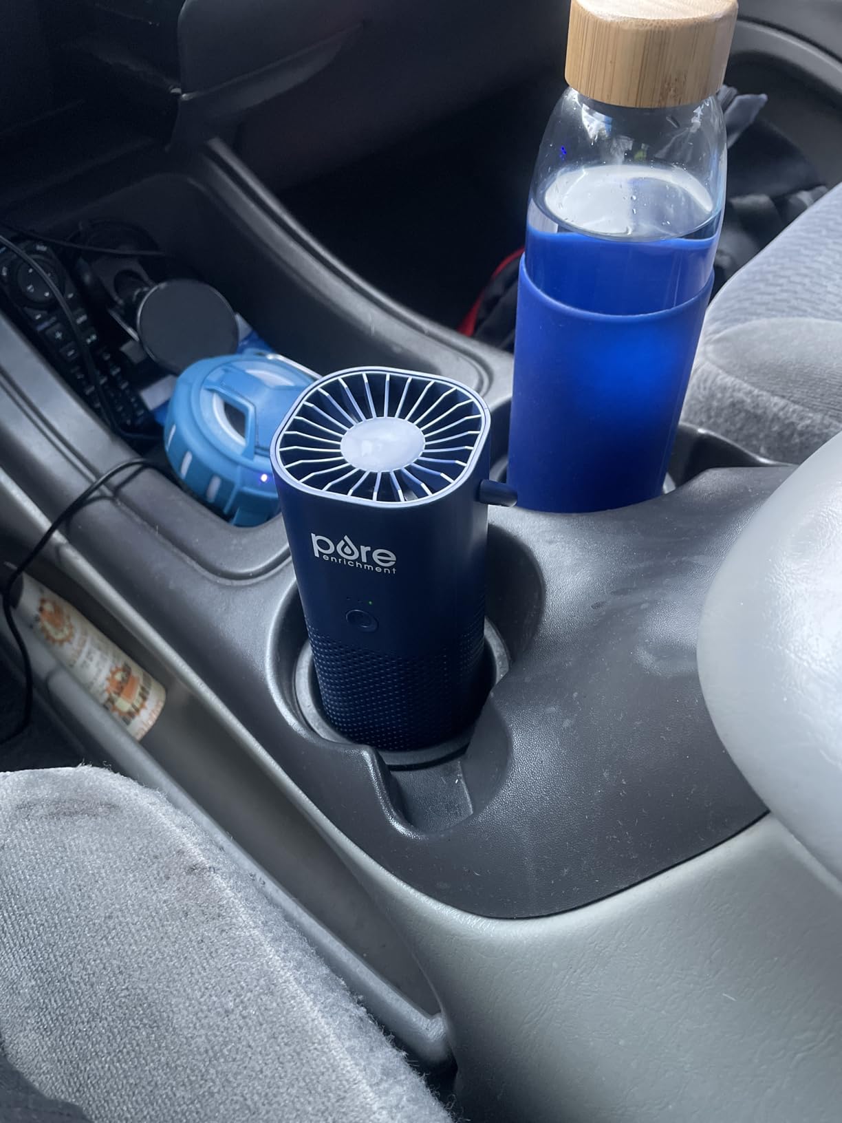 Pure Enrichment® PureZone™ Mini Portable Air Purifier - Cordless True HEPA Filter Cleans Air & Eliminates 99.97% of Dust, Odors, & Allergens Close to You - Cars, School, & Office (Starlight Blue) customer photo 2