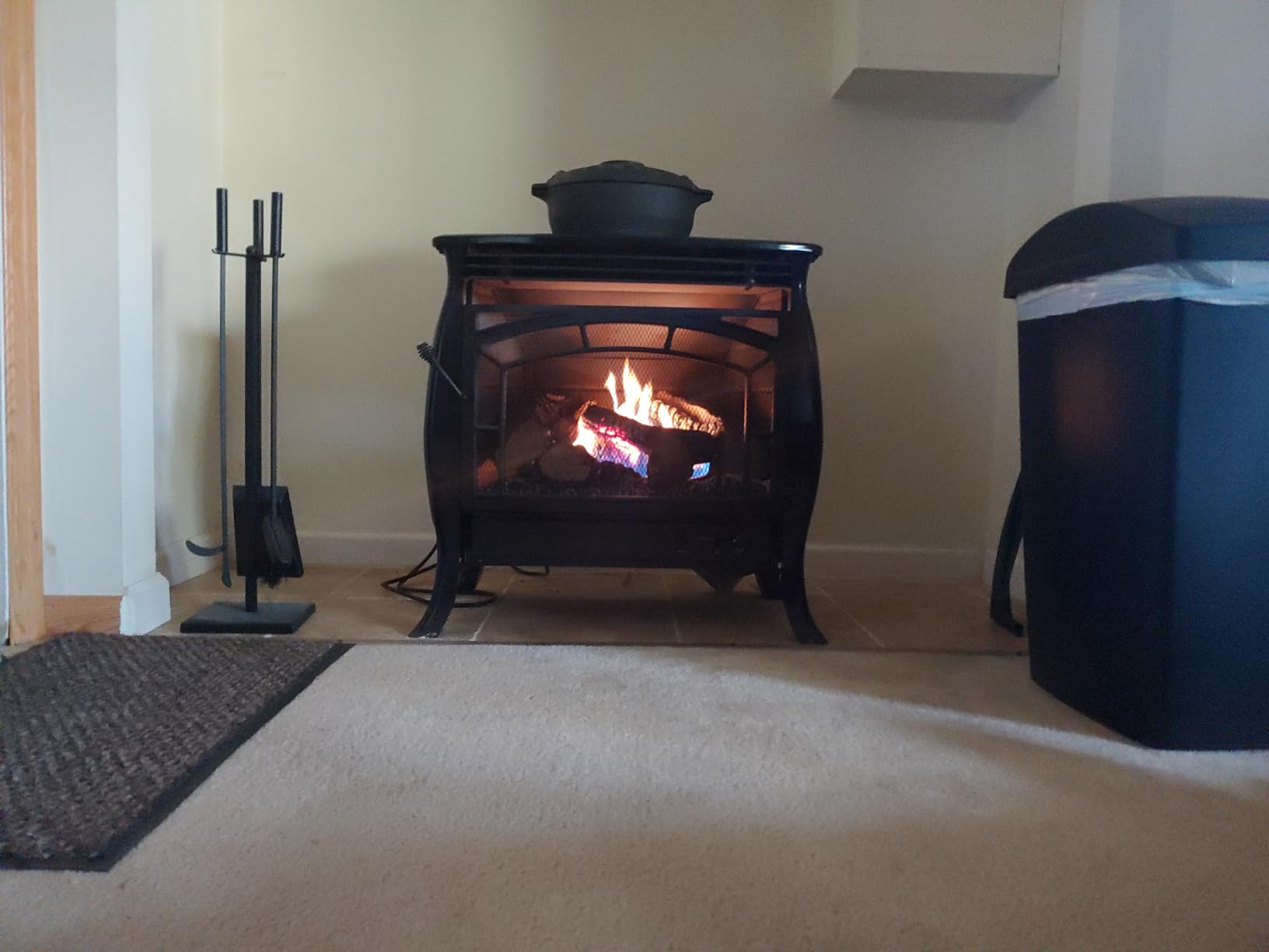 Duluth Forge Dual Fuel Ventless Gas Stove - 26,000 BTU, Remote Control, Matte Black Finish - Model# FDSR25 customer photo 1