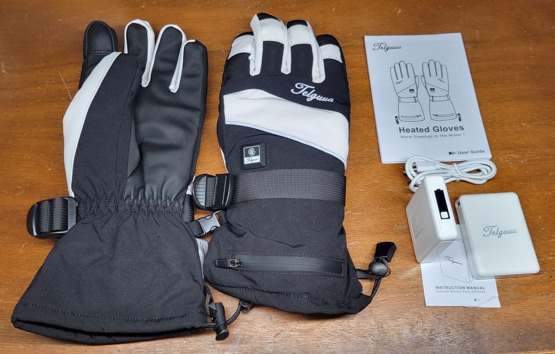 Telguua Heated Gloves for Women Men,Electric Rechargeable Heated Work Glove Ski Mitten Waterproof Touchscreen Heated Gloves customer photo 2