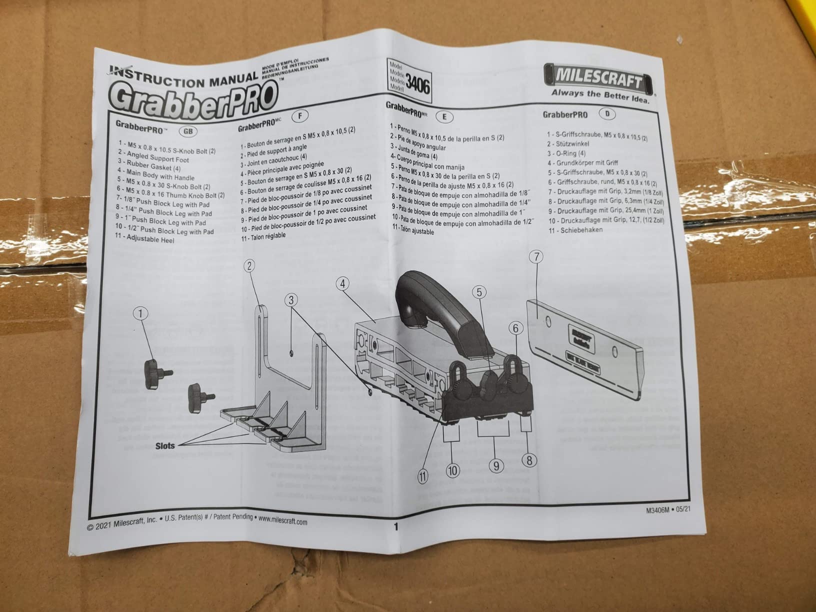 Milescraft 3406 GrabberPRO - Push block for Table Saws, Router Tables, Band Saws & Jointers customer photo 1