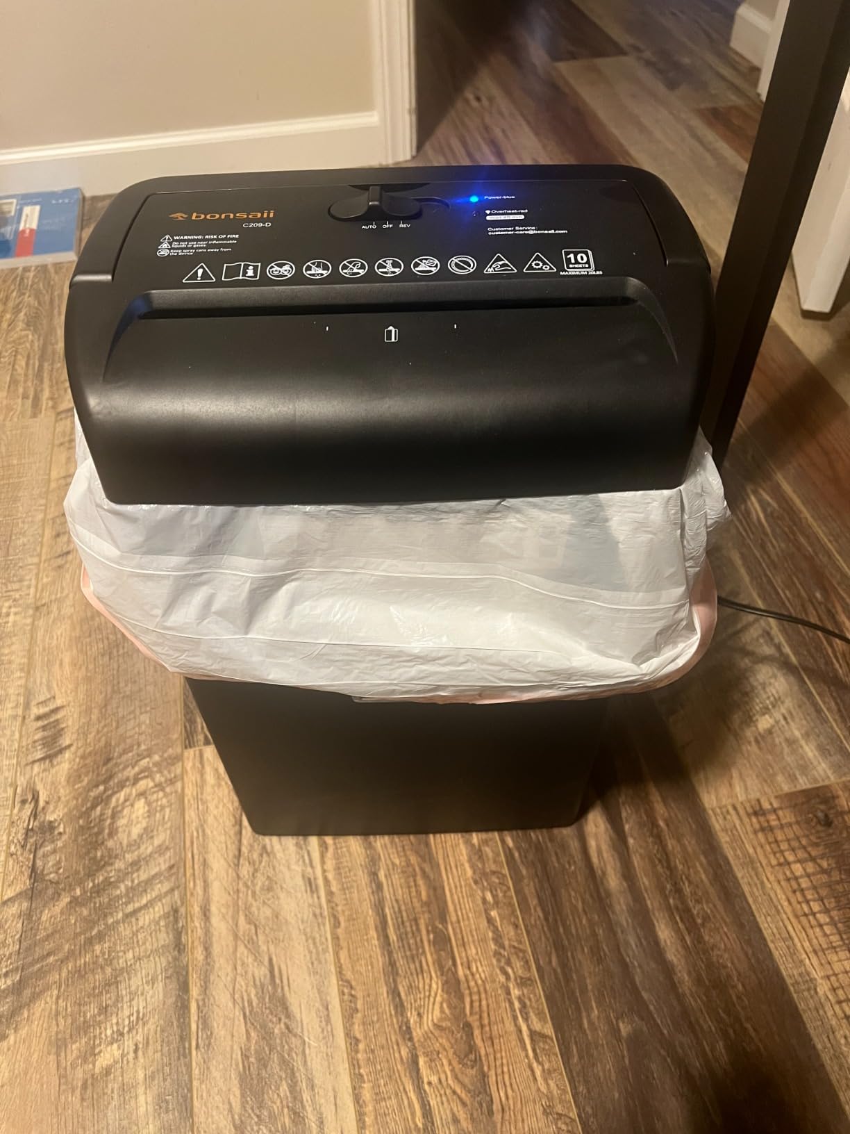 Bonsaii 10-Sheet Heavy Duty Cross Cut Paper Shredder for Home Office customer photo 2